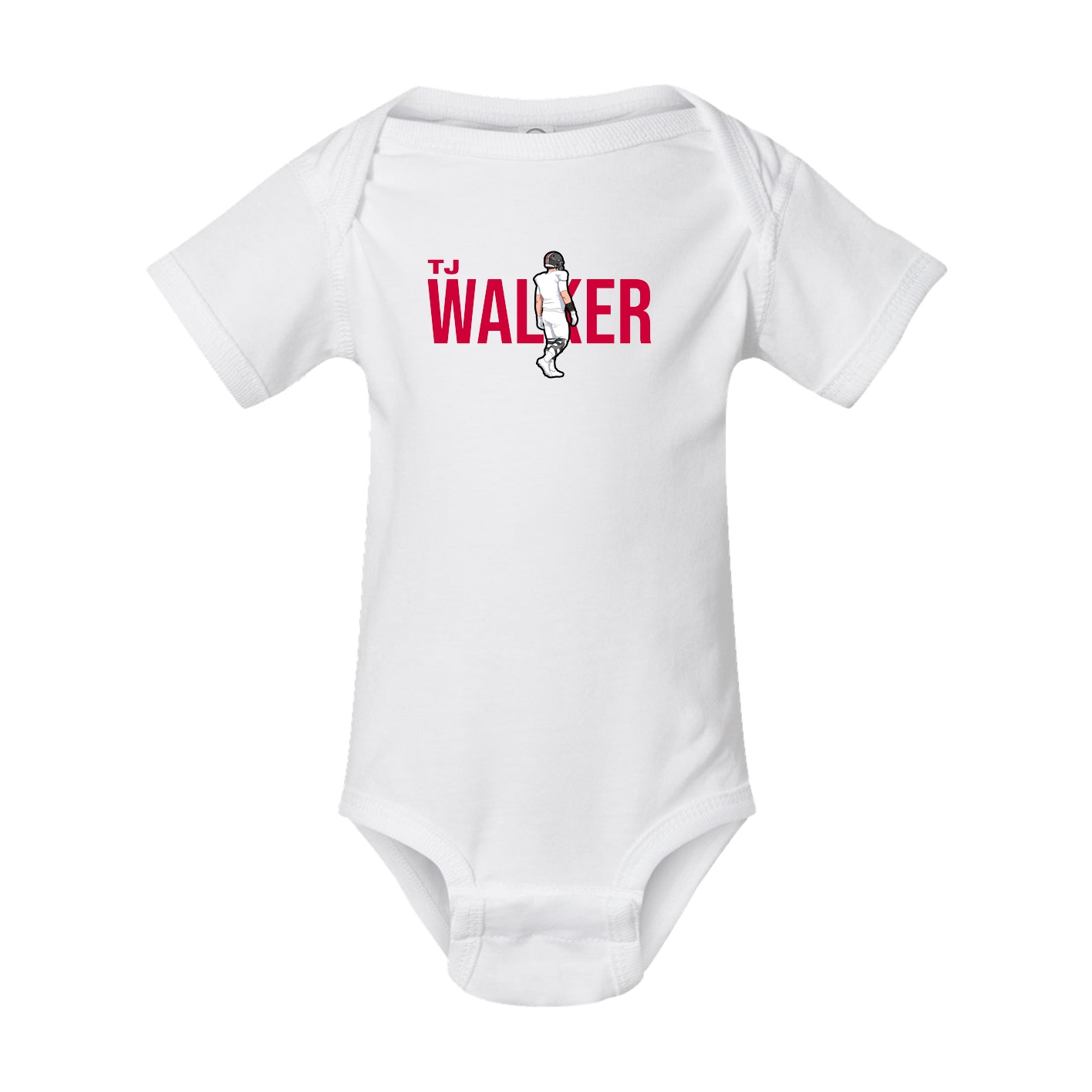 Baby Onesie — Player Name in White