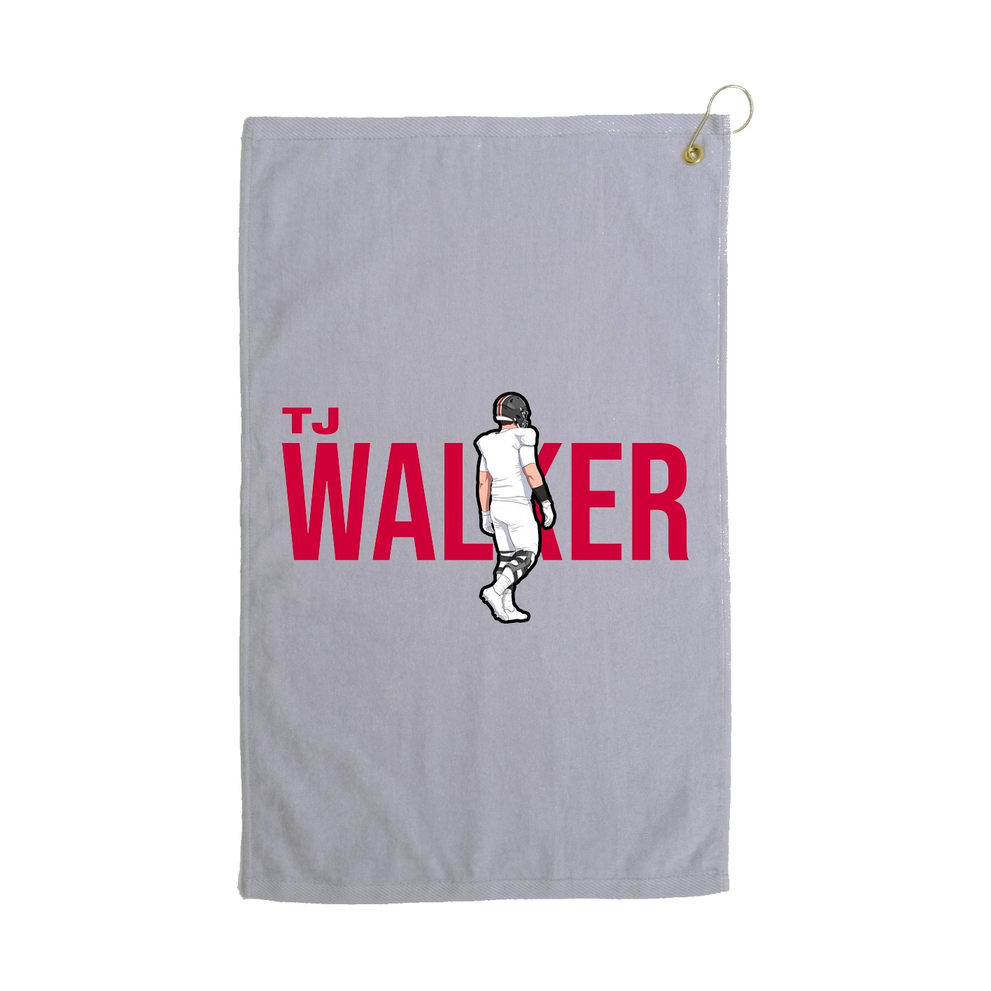 Golf Towel — Player Name in Grey