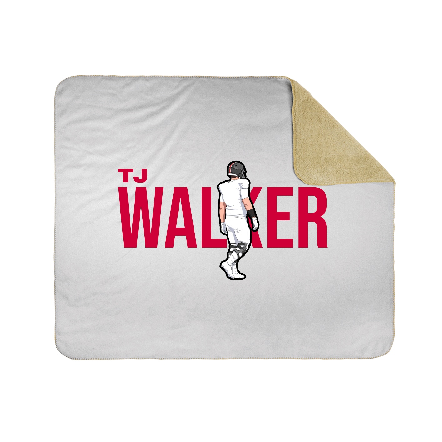 Throw Blanket — Player Name in White
