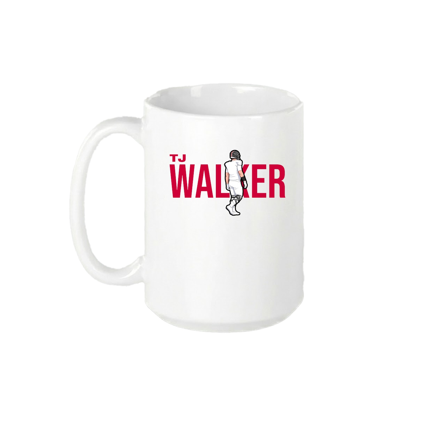 15oz Coffee Mug — Player Name in White