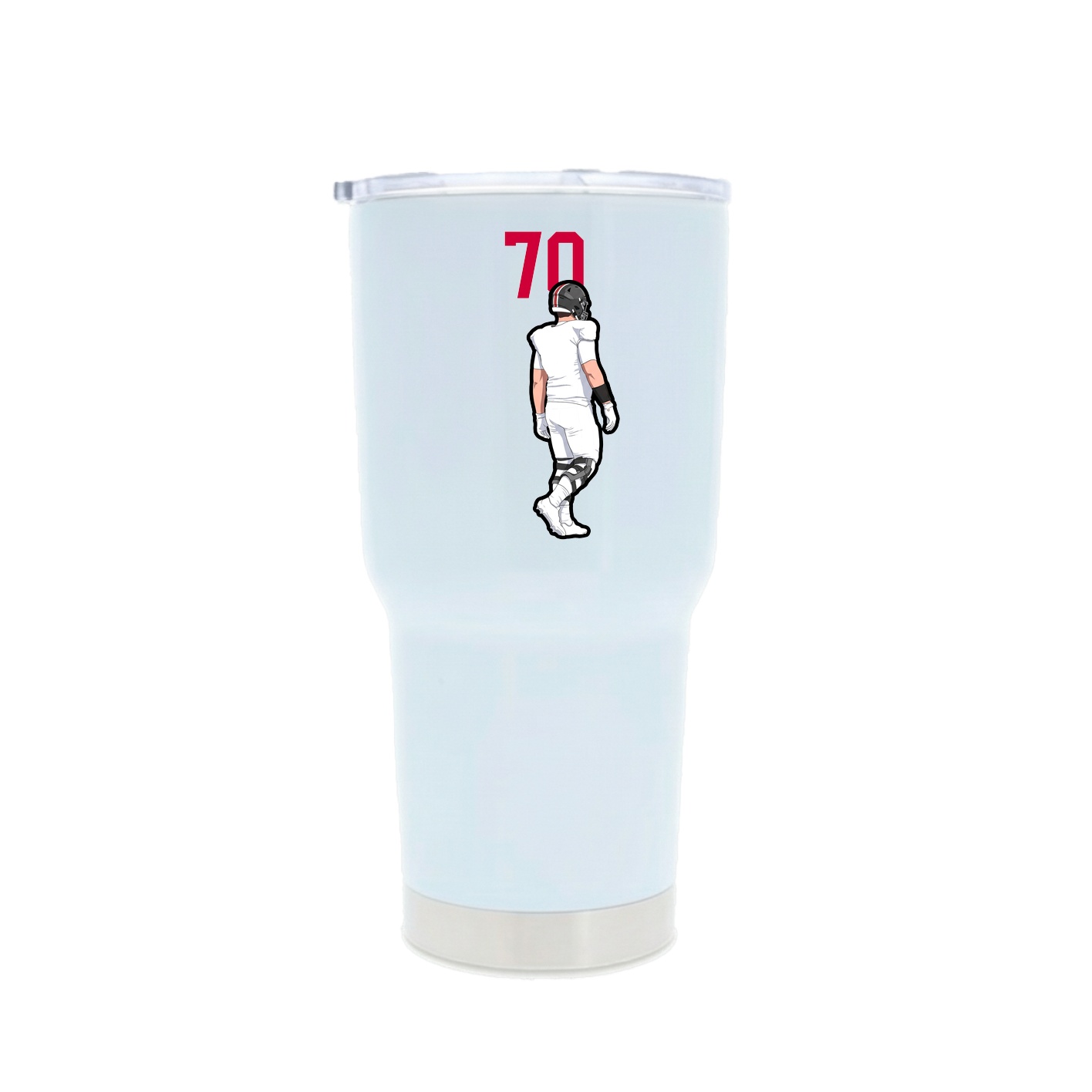 30oz Stainless Steel Tumbler — Number Top in White