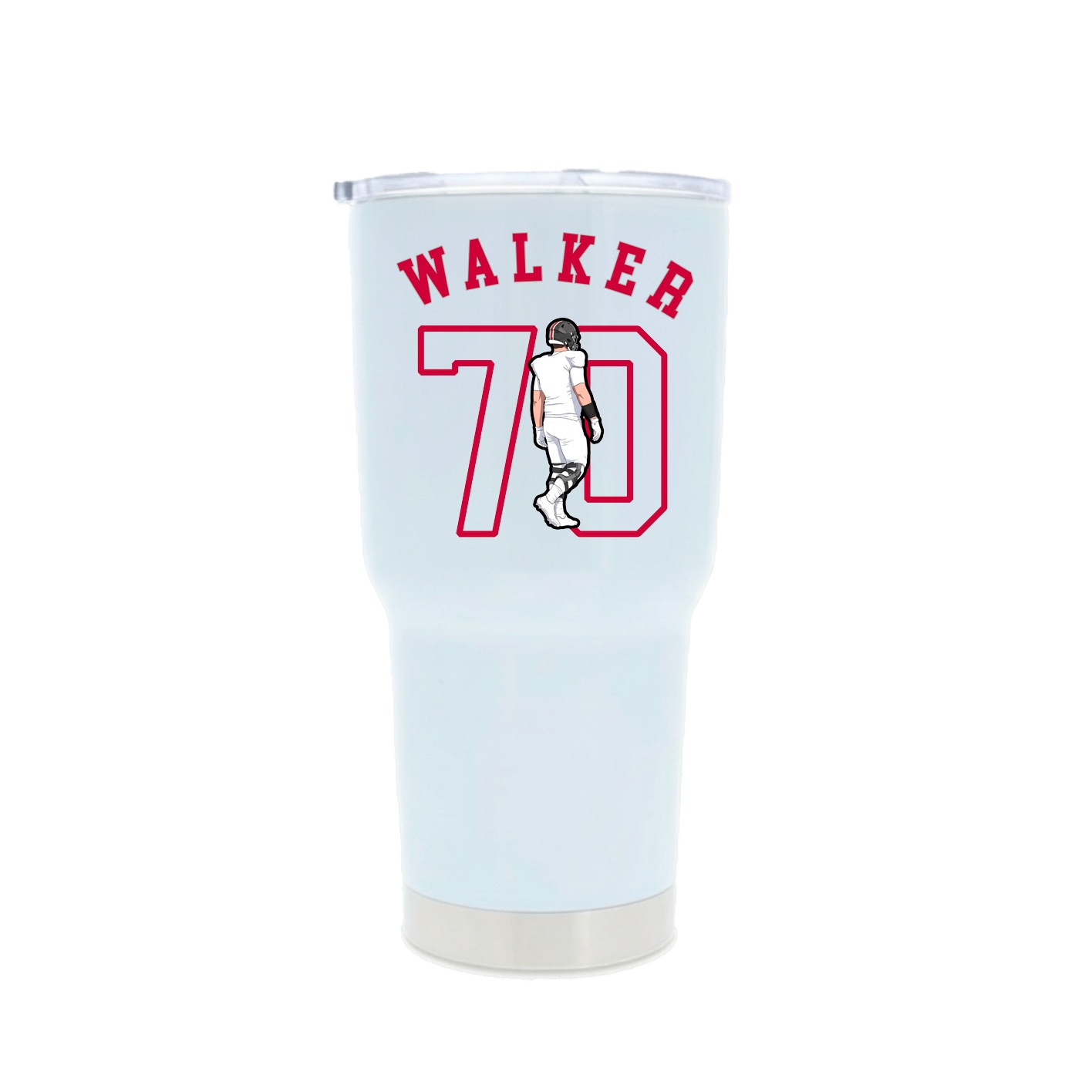 30oz Stainless Steel Tumbler — Shirsey Arch in White