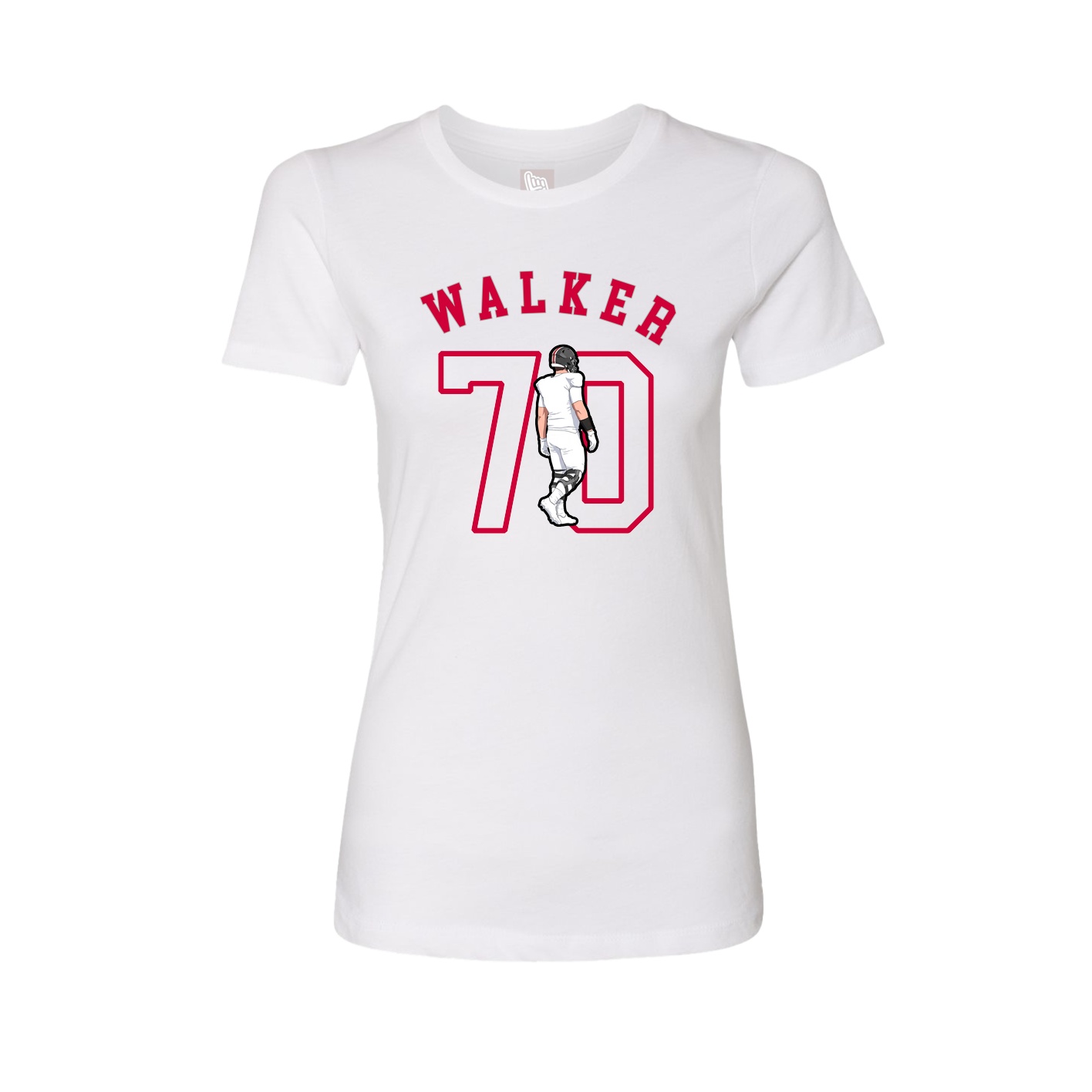 Fitted Women's Tee — Shirsey Arch in White