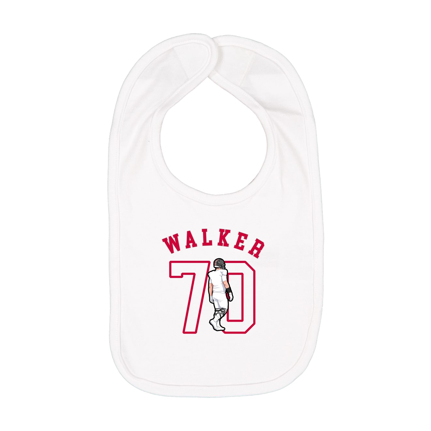 Infant Bib — Shirsey Arch in White