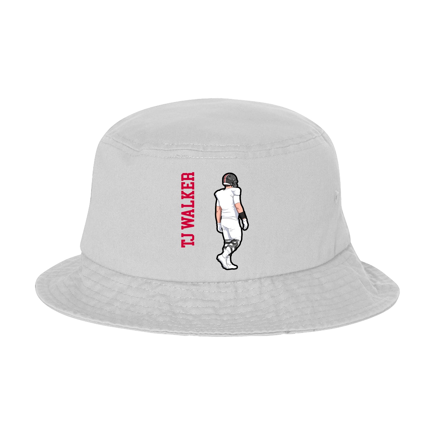 Bucket Cap — Name Vertical in White