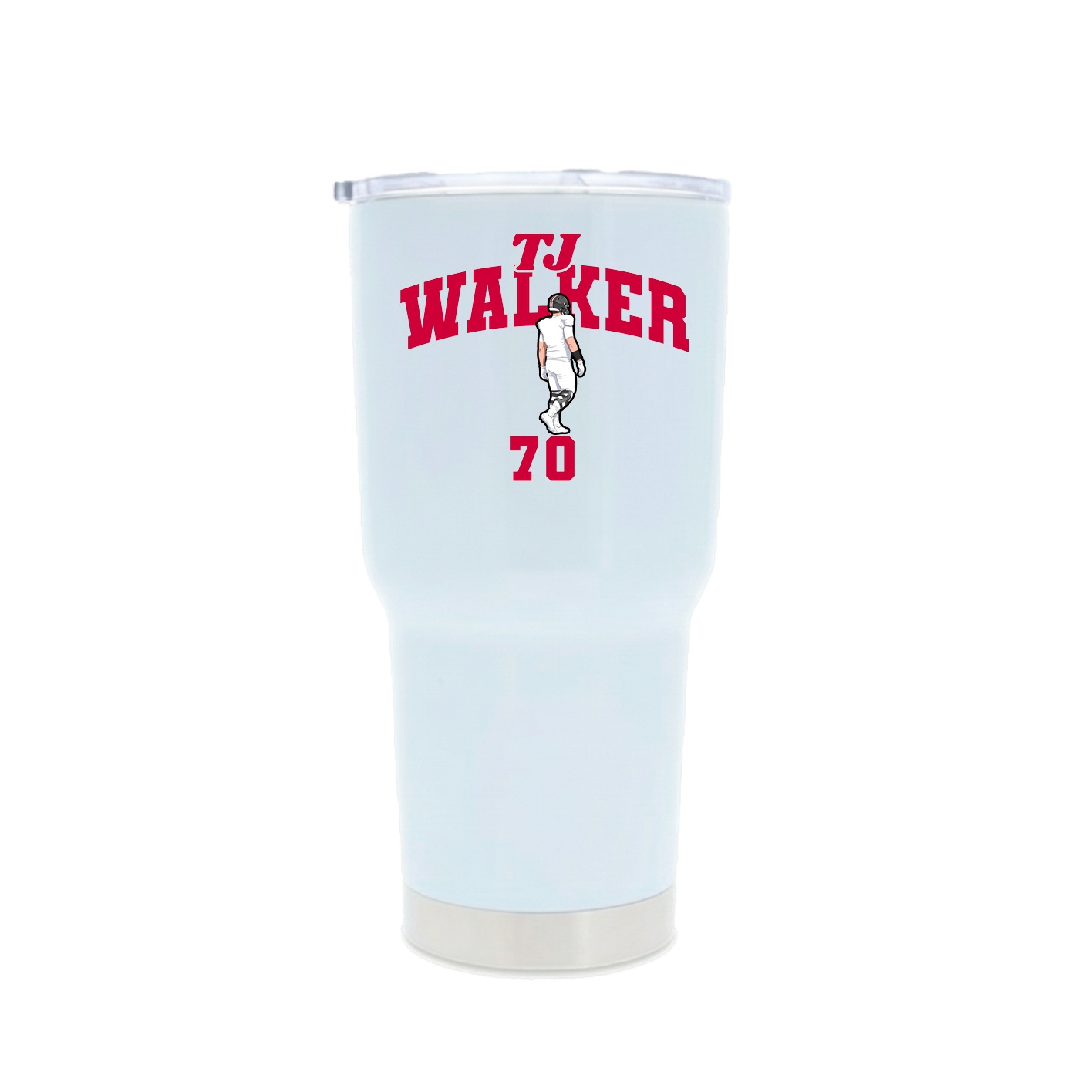 30oz Stainless Steel Tumbler — Signature Arch in White