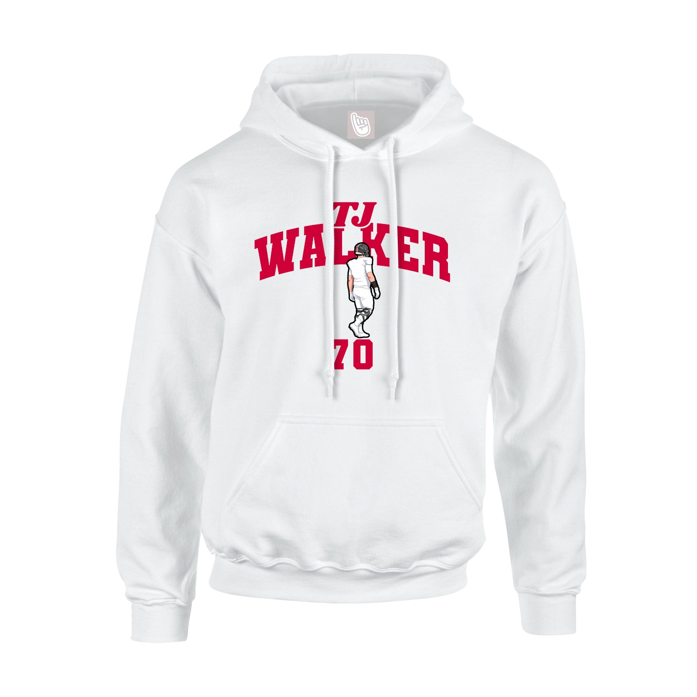 Youth Hoodie — Signature Arch in White