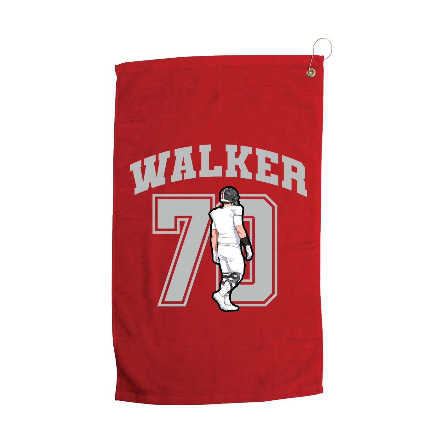 Golf Towel — Number in Red