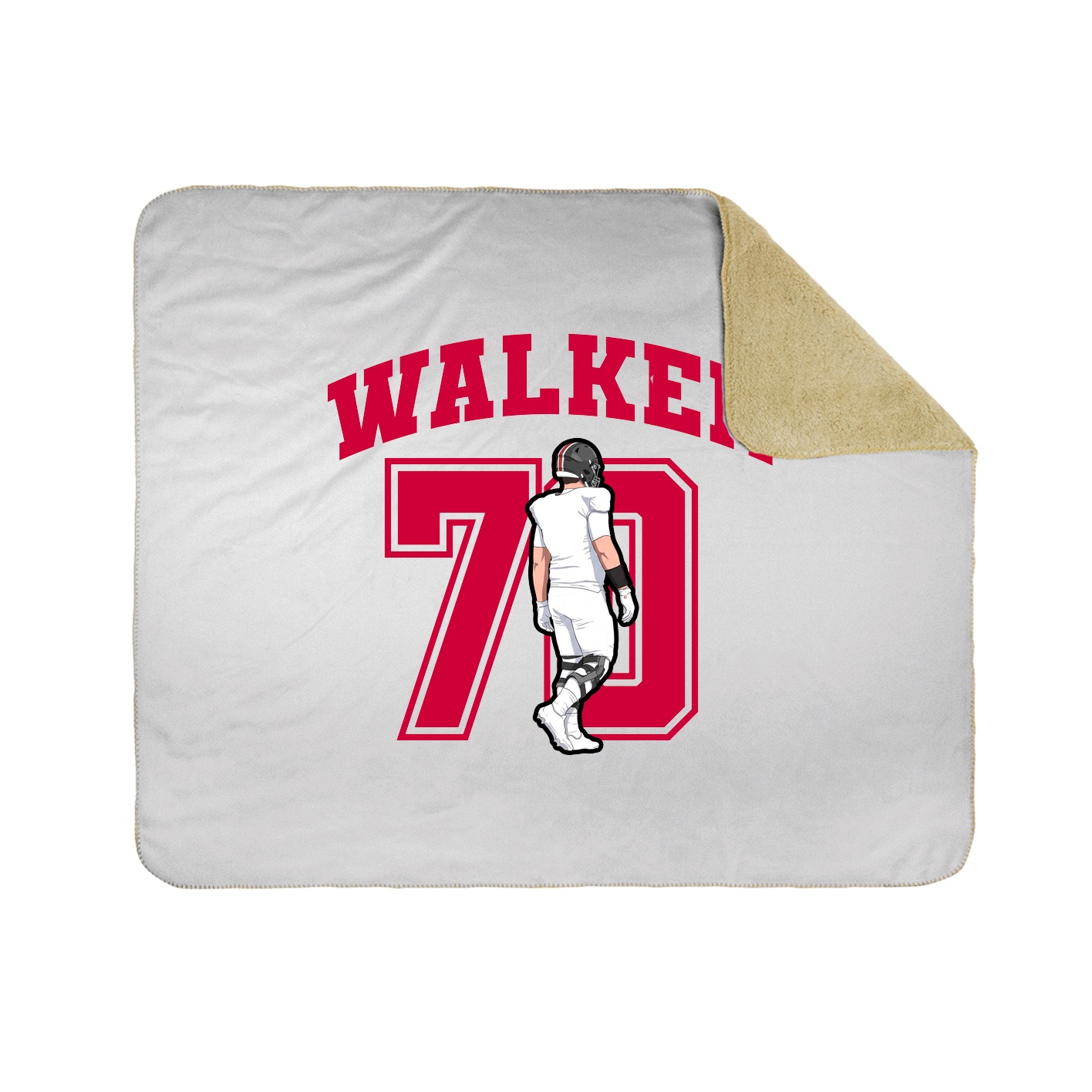 Throw Blanket — Number in White