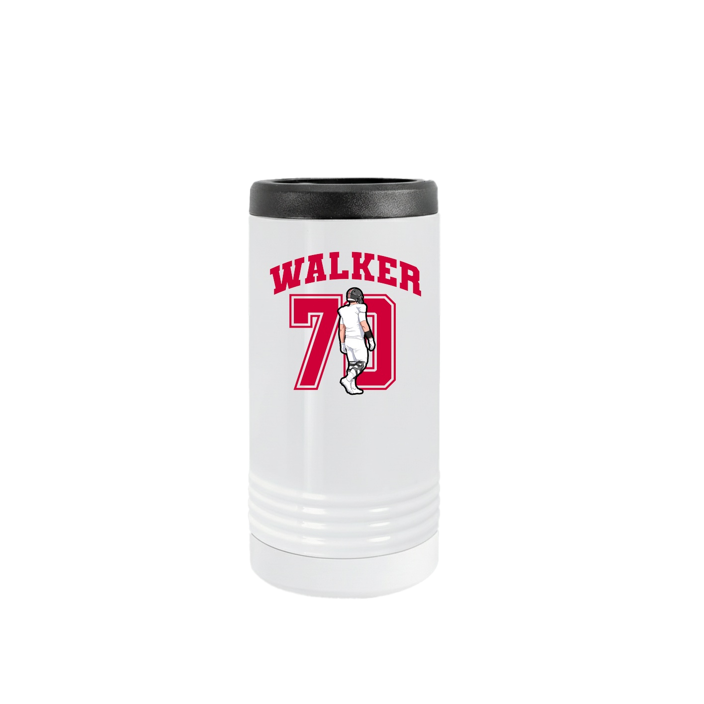 Slim Beverage Holder — Number in White