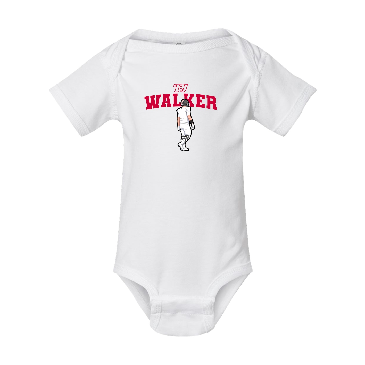 Baby Onesie — Name Arch in White