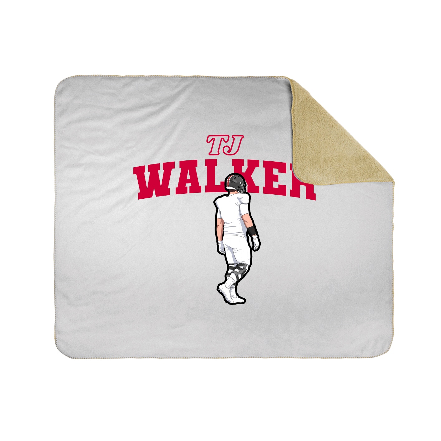 Throw Blanket — Name Arch in White