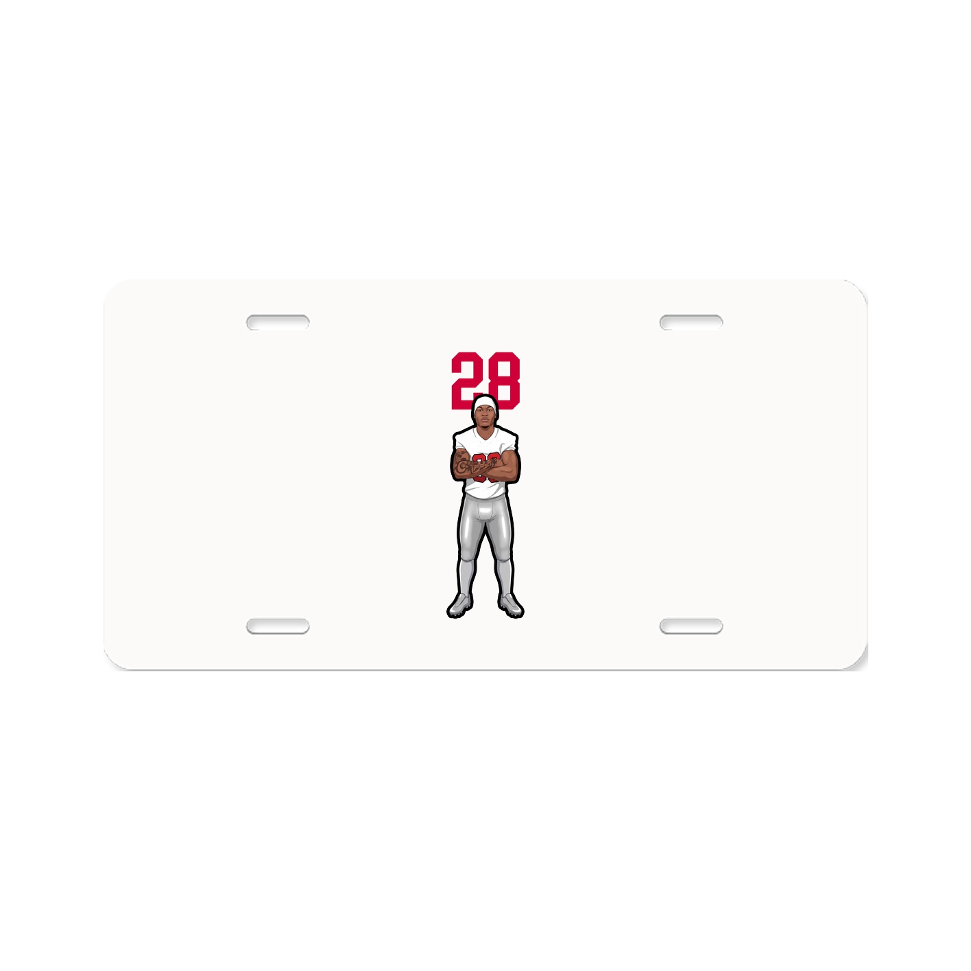 License Plate — Number Top in Classic