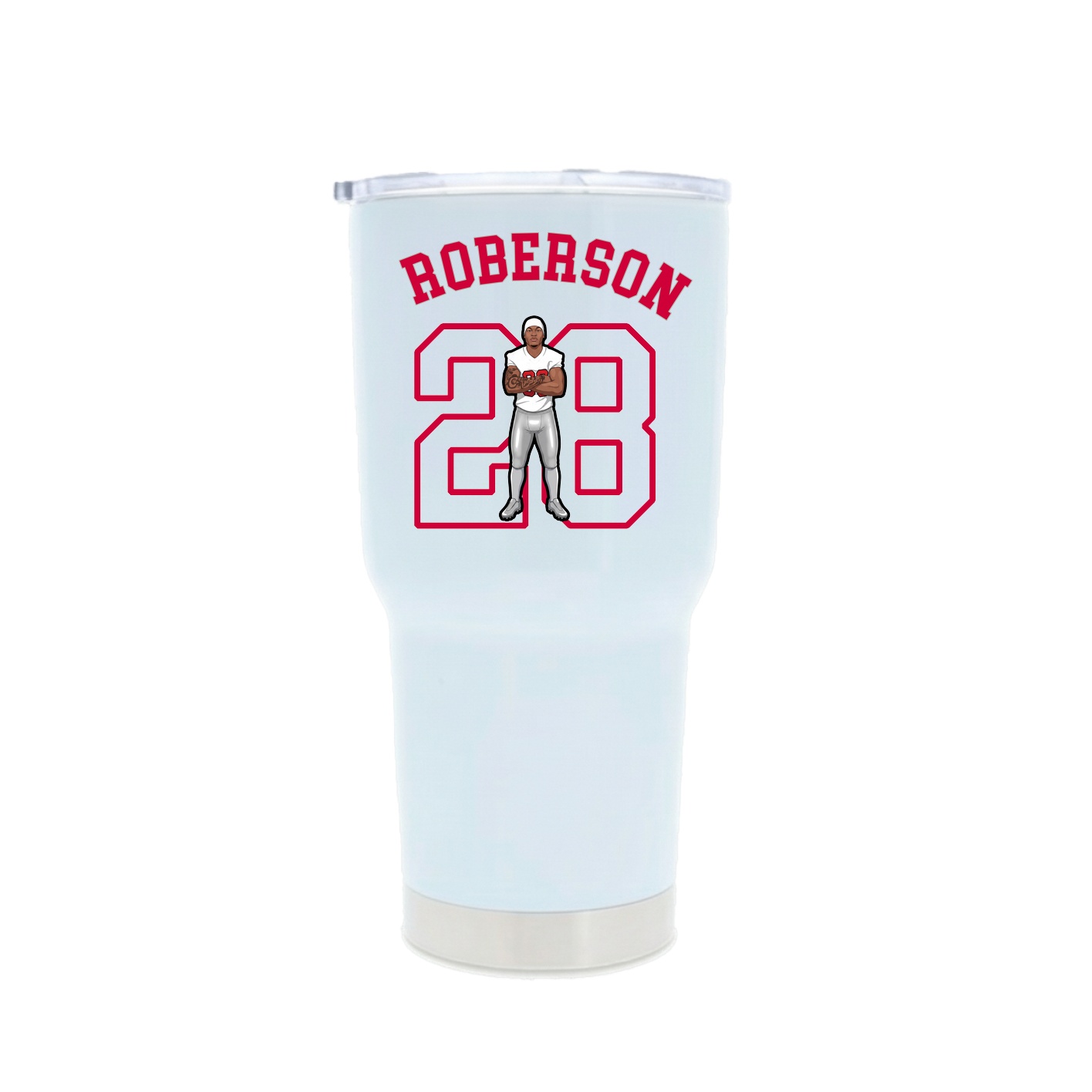 30oz Stainless Steel Tumbler — Shirsey Arch in White