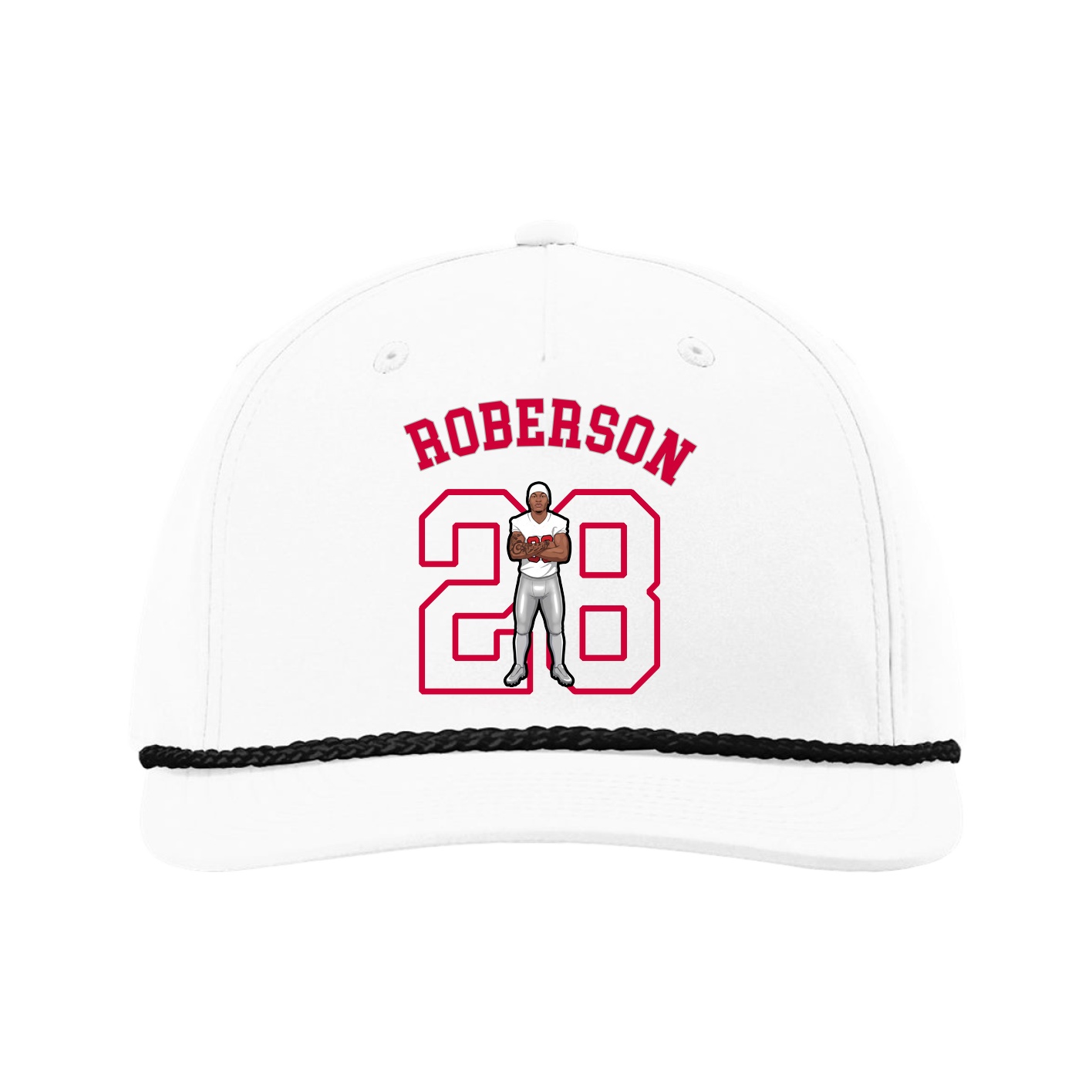 Five-Panel Classic Rope Cap — Shirsey Arch in White