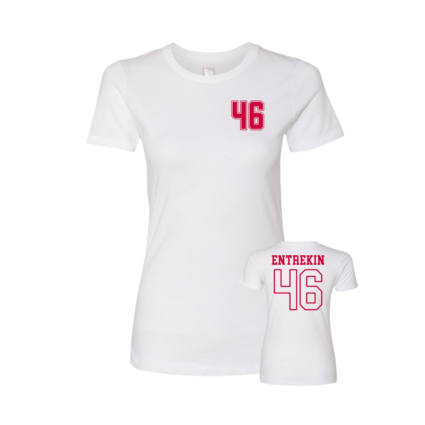 Womens Tee — Chest Back in White