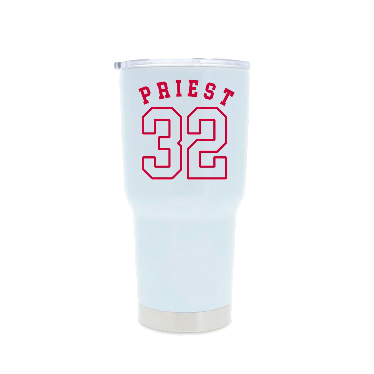 30oz Stainless Steel Tumbler — Shirsey Arch in White