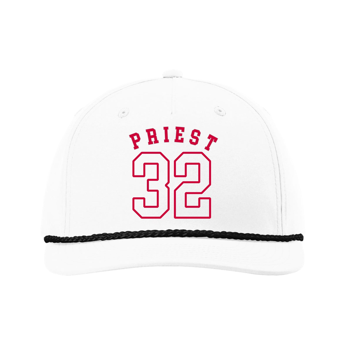 Five-Panel Classic Rope Cap — Shirsey Arch in White