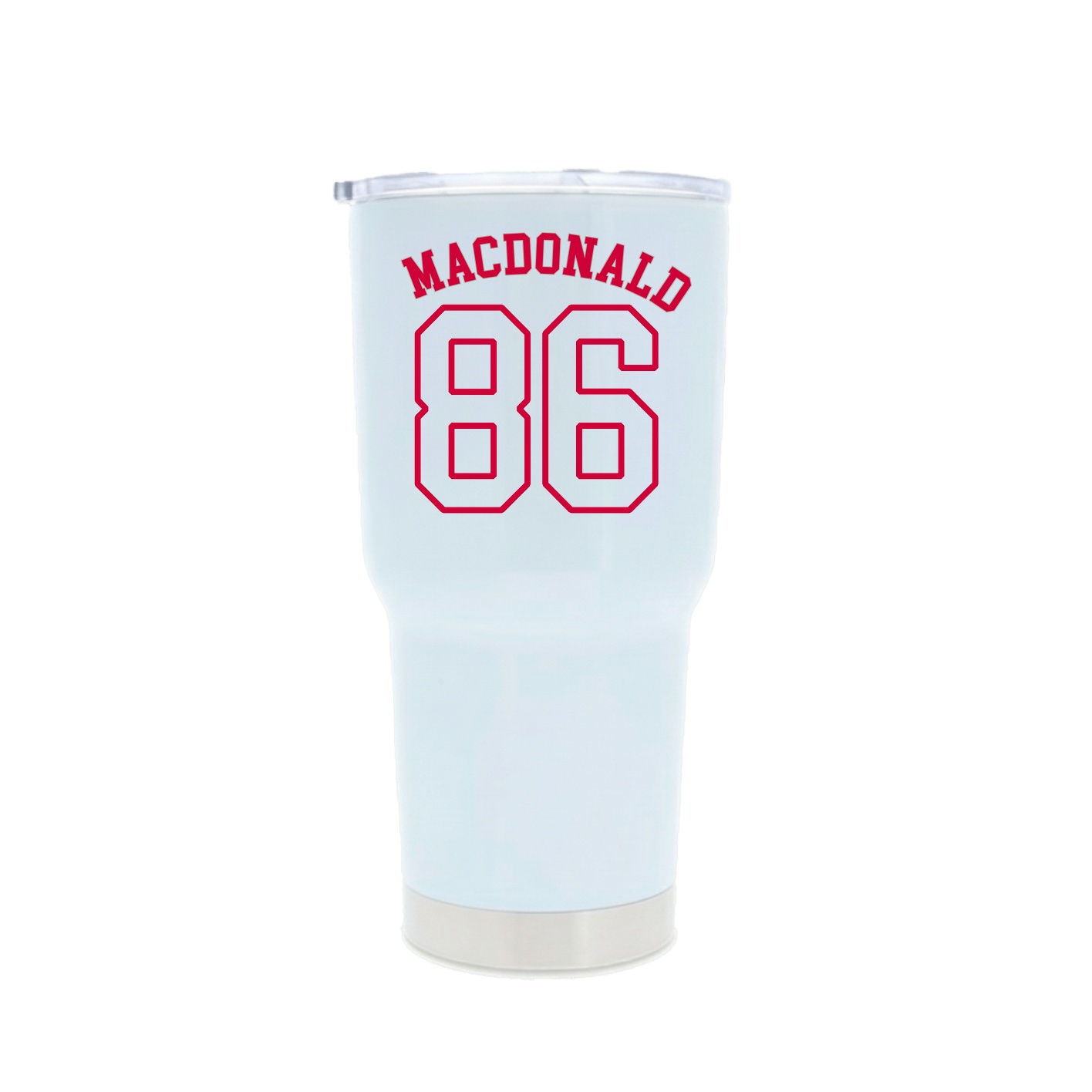 30oz Stainless Steel Tumbler — Shirsey Arch in White