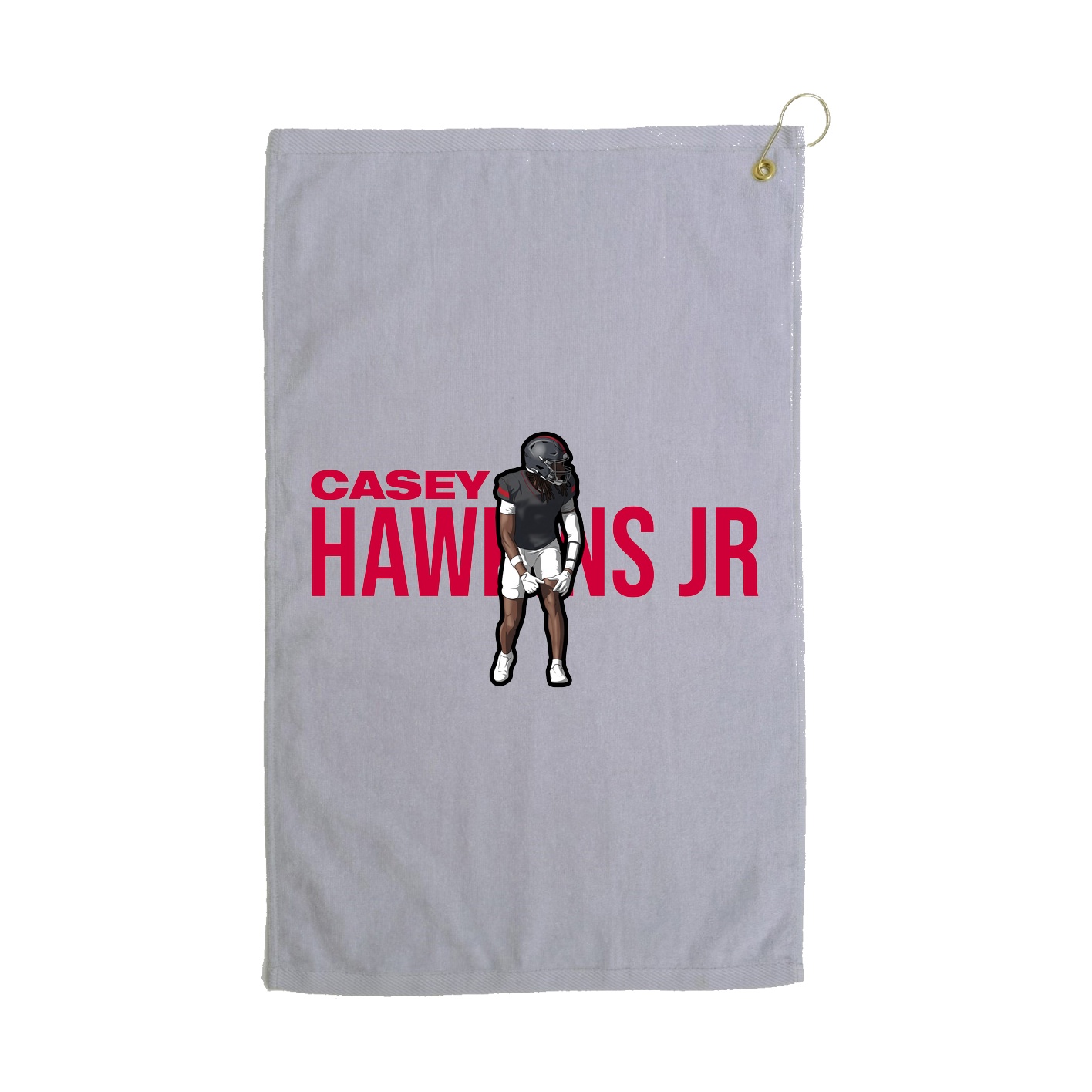 Golf Towel — Player Name in Grey