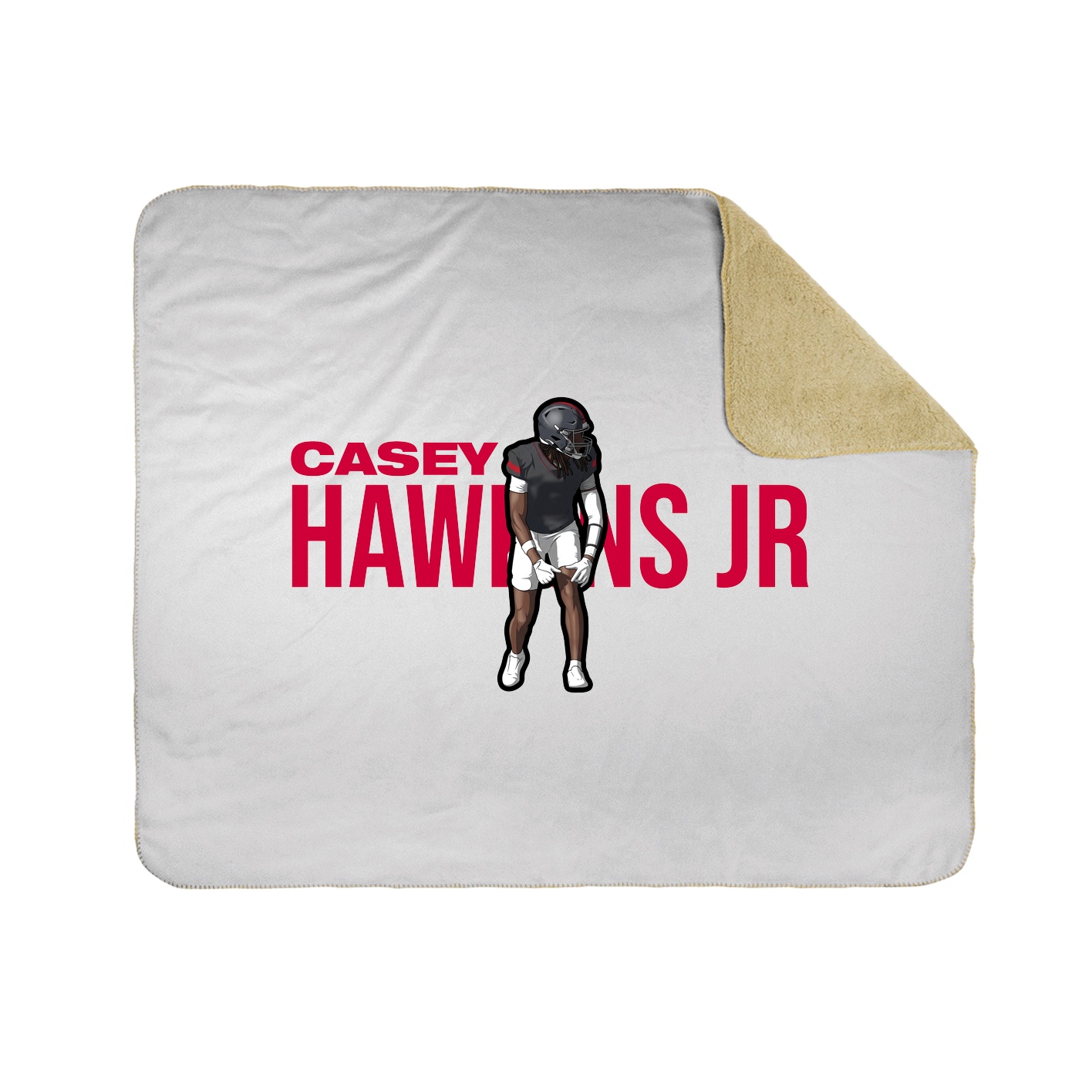 Throw Blanket — Player Name in White
