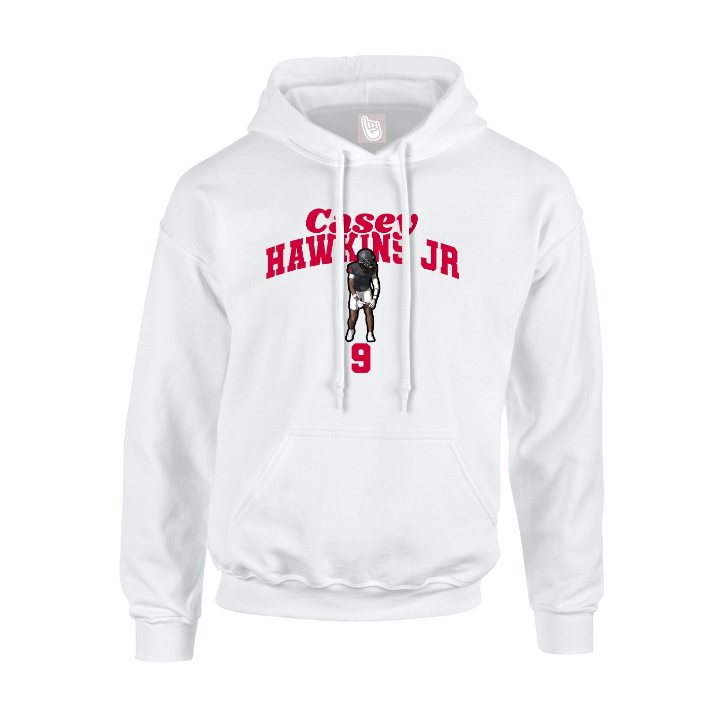 Hoodie — Signature Arch in White