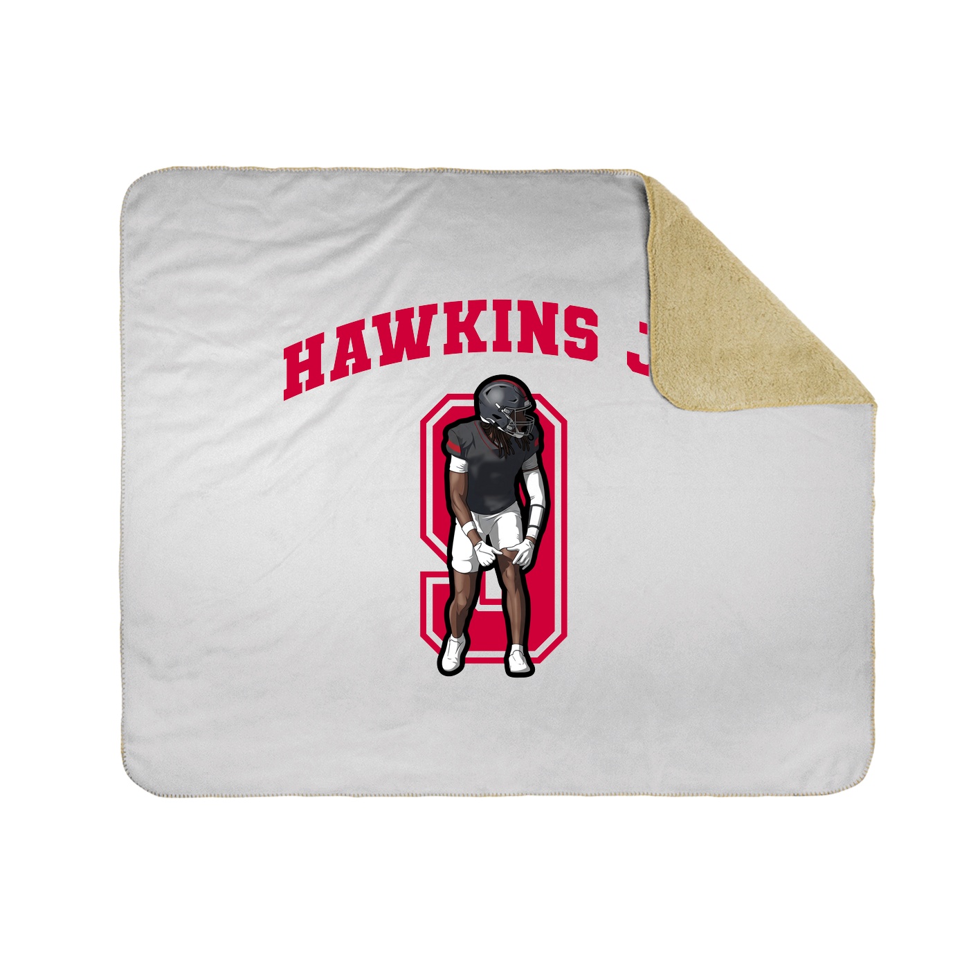 Throw Blanket — Number in White