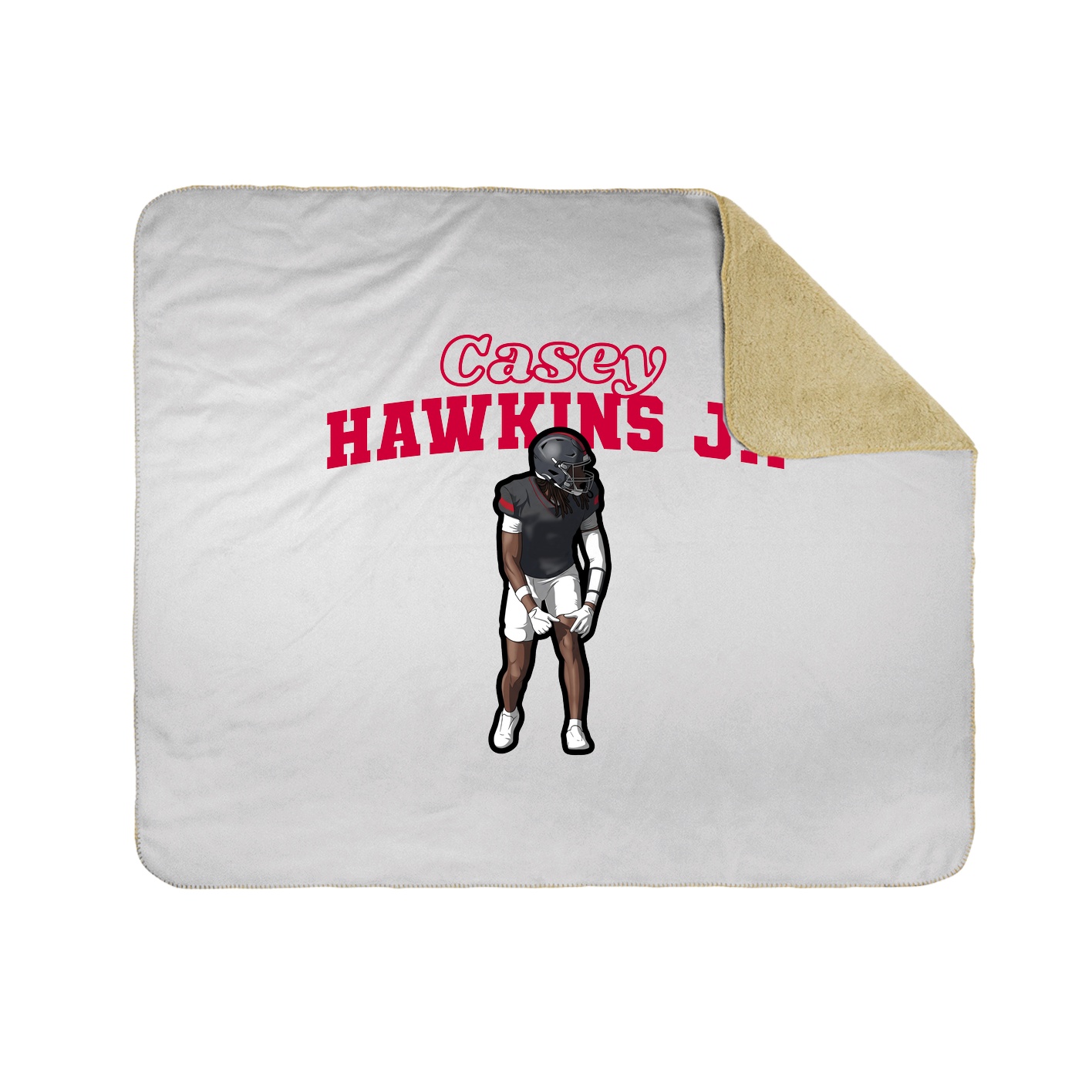Throw Blanket — Name Arch in White