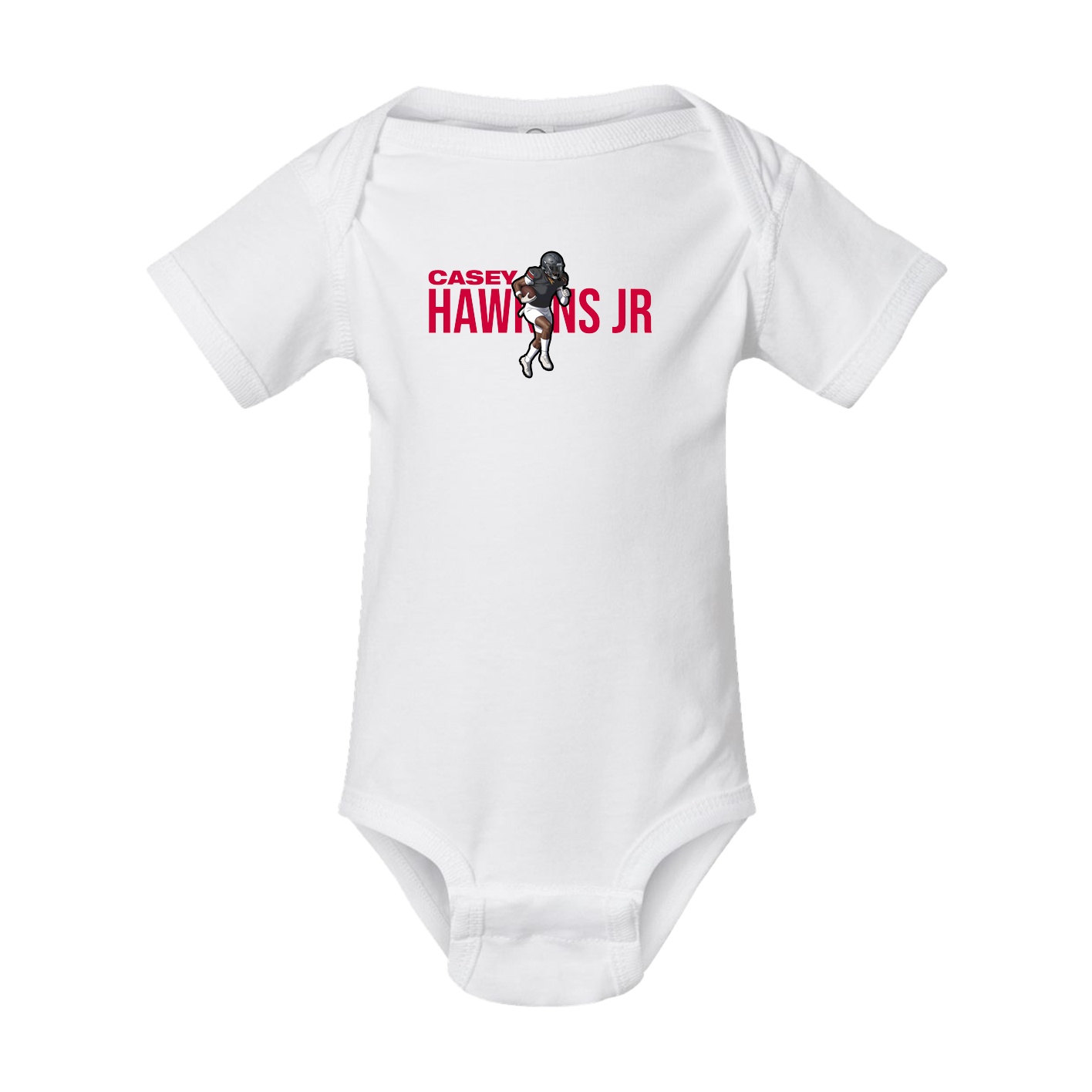 Baby Onesie — Player Name in White