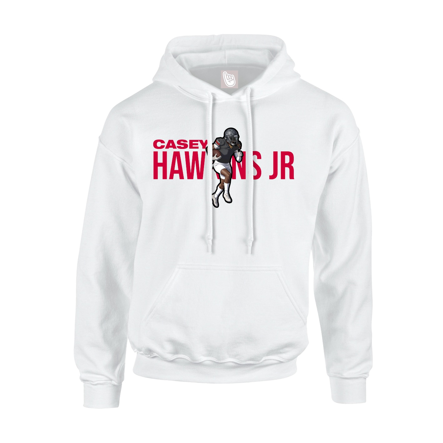 Youth Hoodie — Player Name in White
