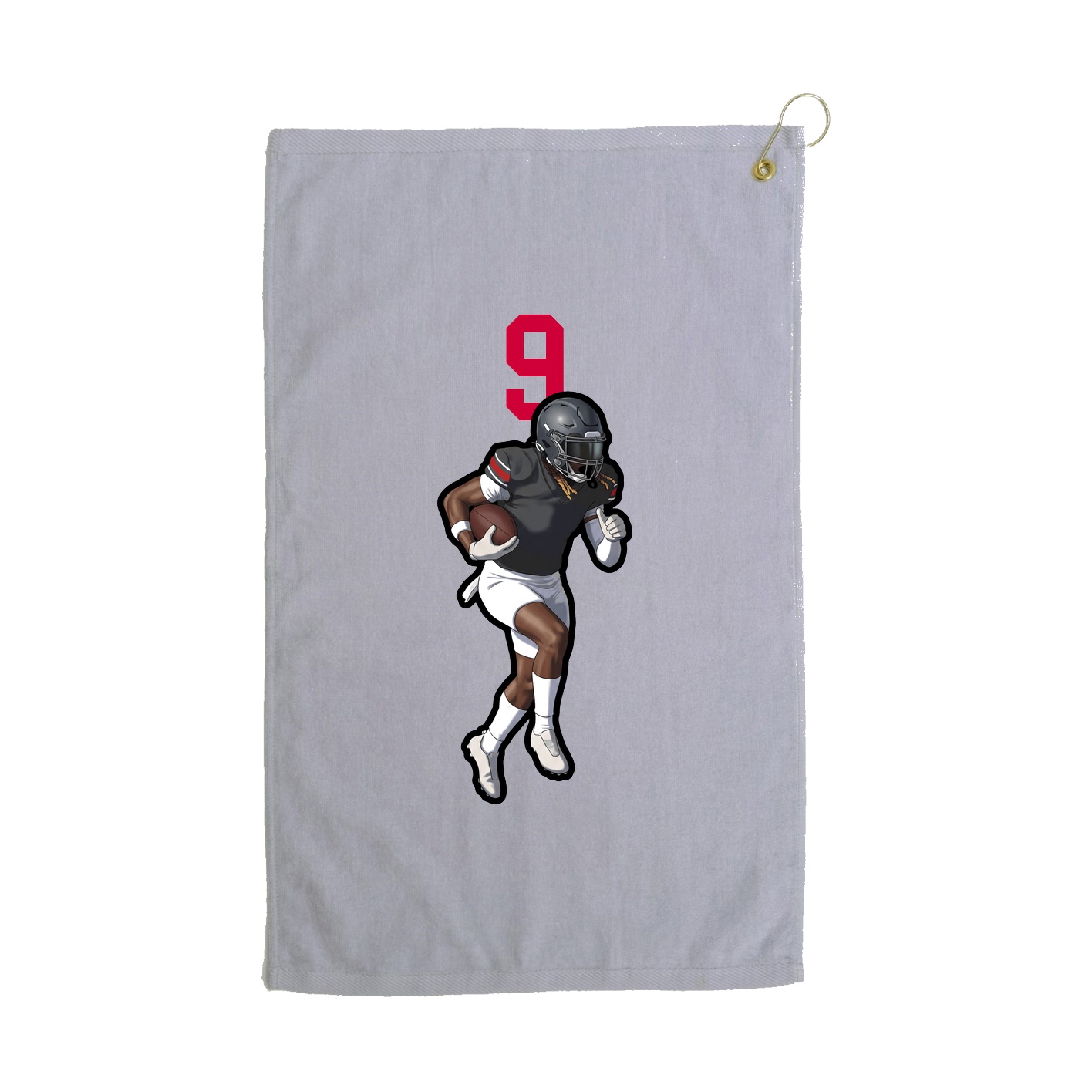 Golf Towel — Number Top in Grey
