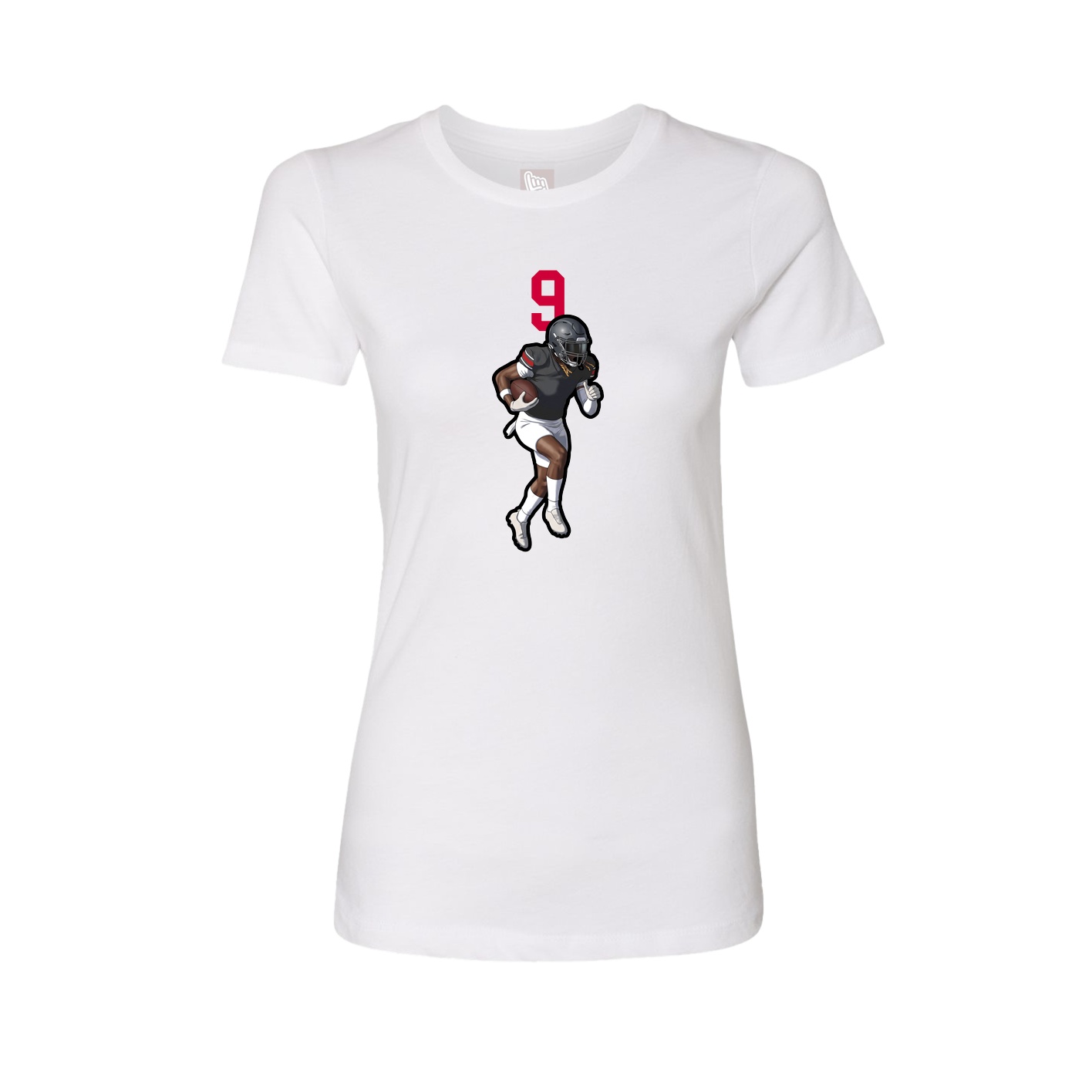 Fitted Women's Tee — Number Top in White