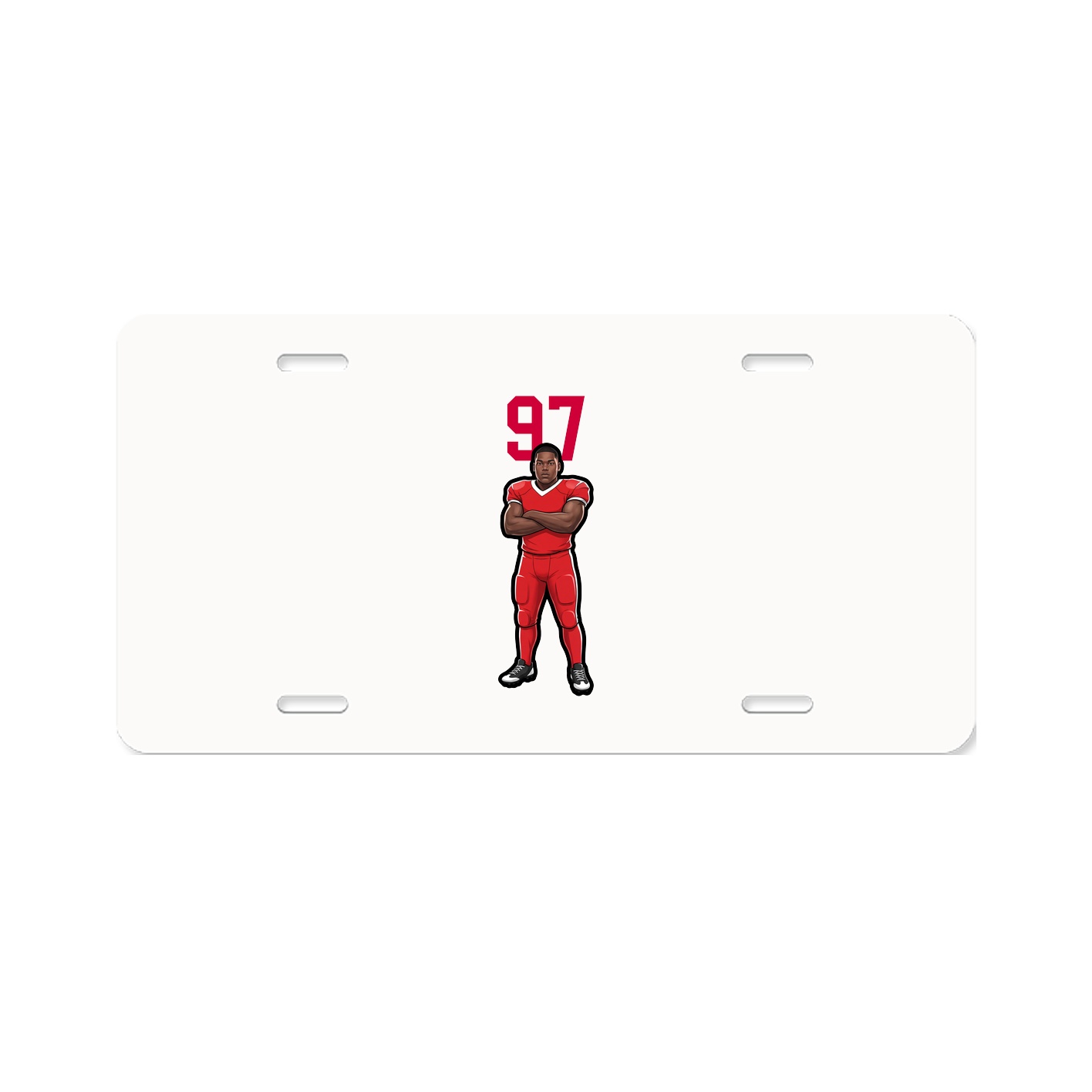 License Plate — Number Top in Classic
