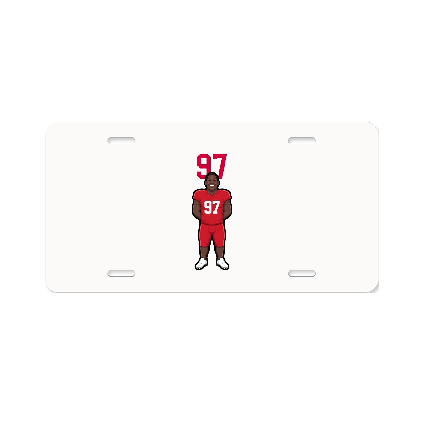 License Plate — Number Top in Classic