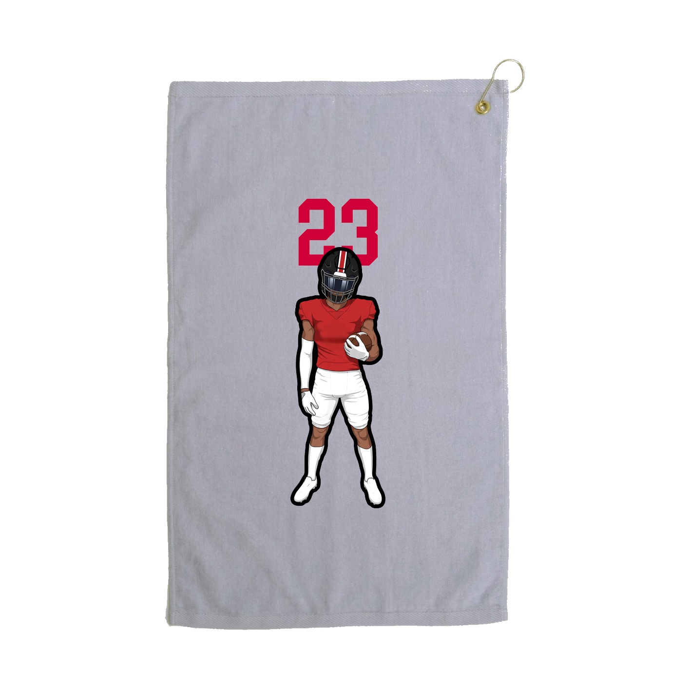 Golf Towel — Number Top in Grey