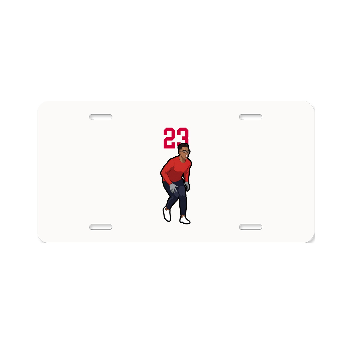 License Plate — Number Top in Classic
