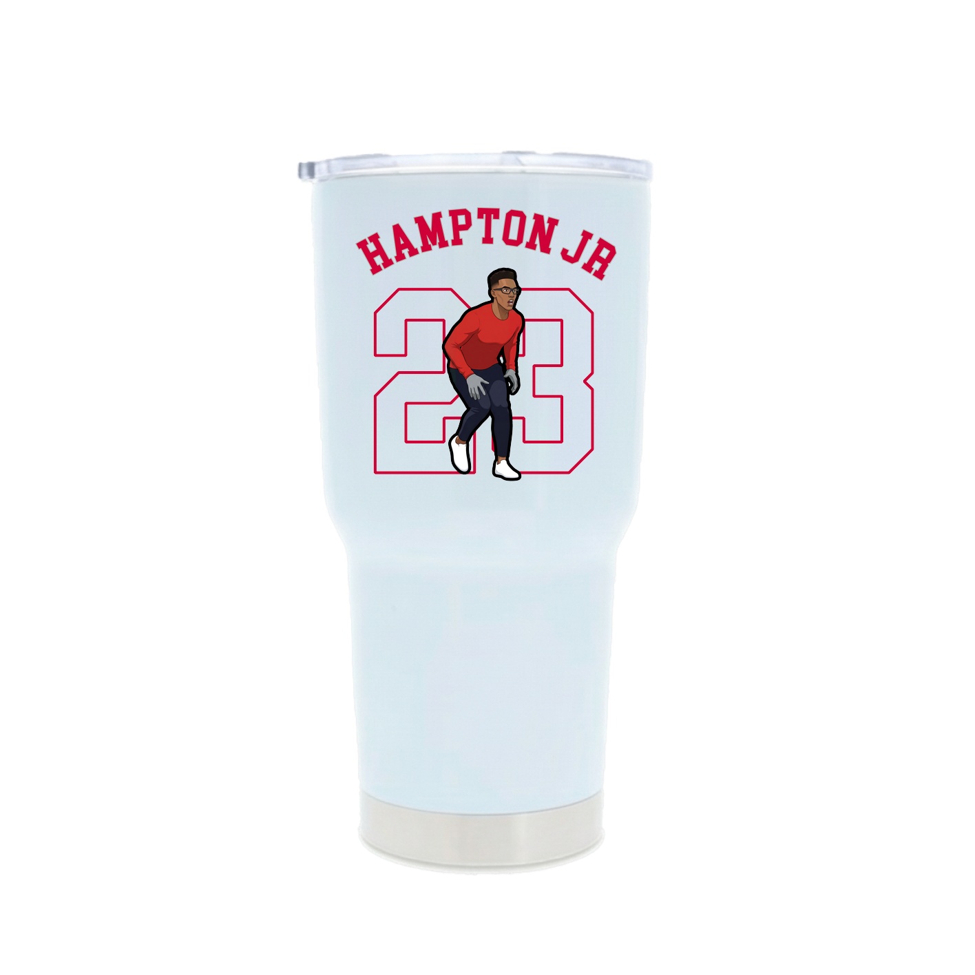 30oz Stainless Steel Tumbler — Shirsey Arch in White