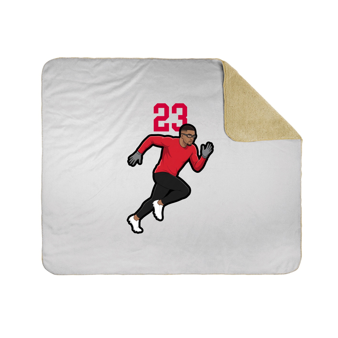 Throw Blanket — Number Top in White