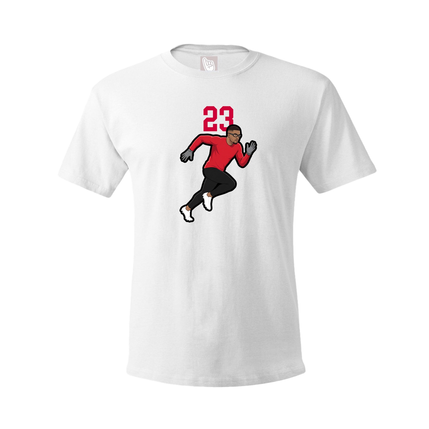 Youth Tee — Number Top in White