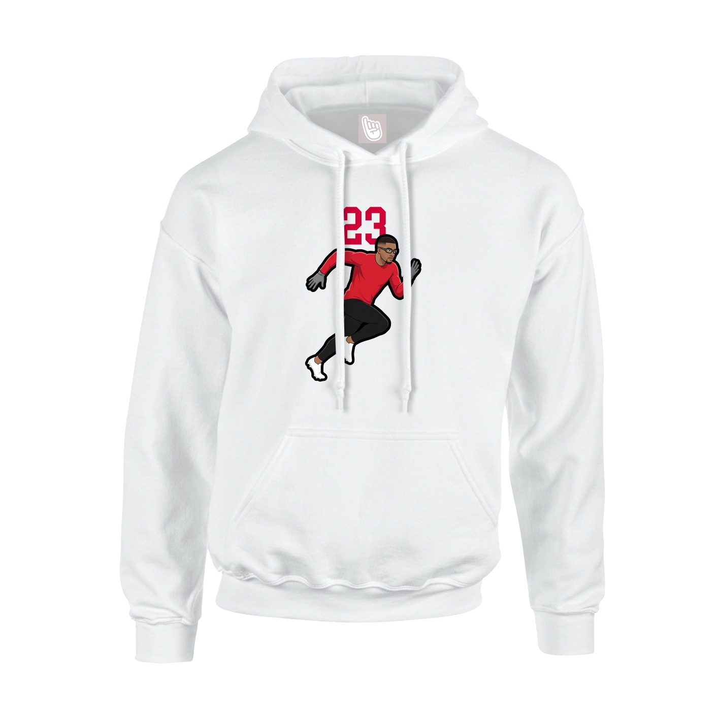 Hoodie — Number Top in White