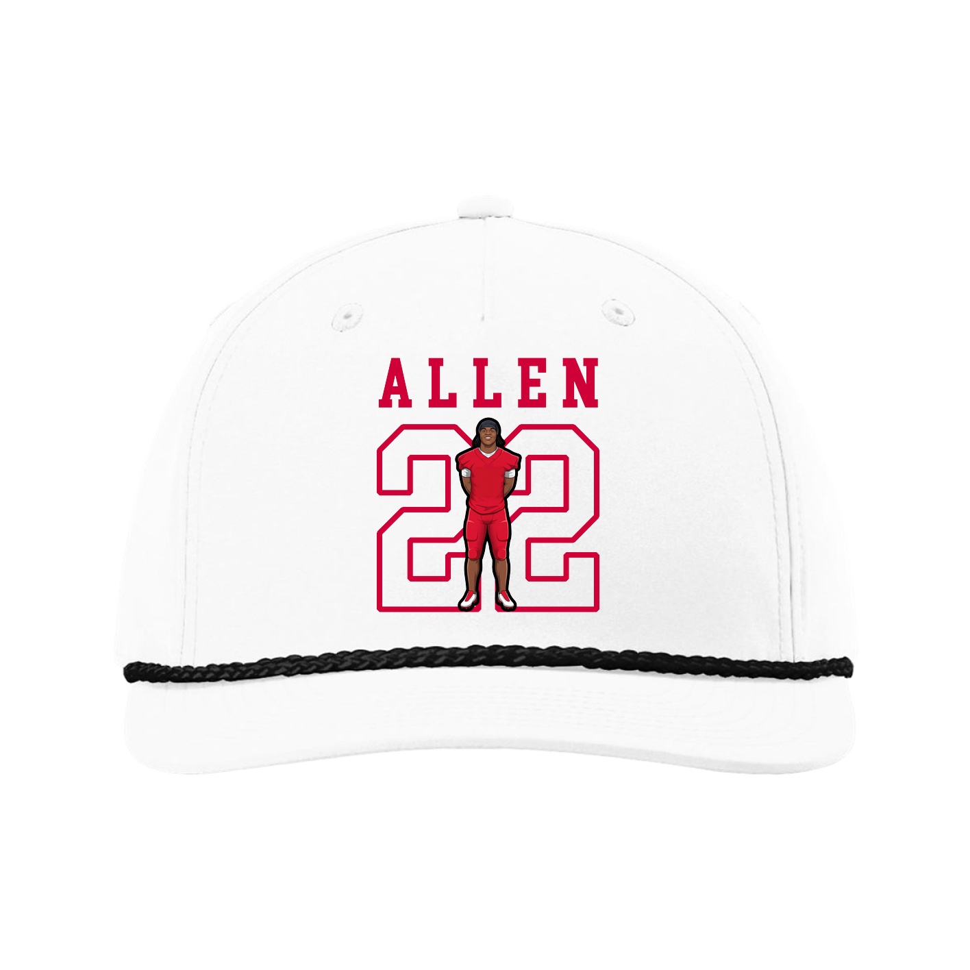 Five-Panel Classic Rope Cap — Shirsey in White