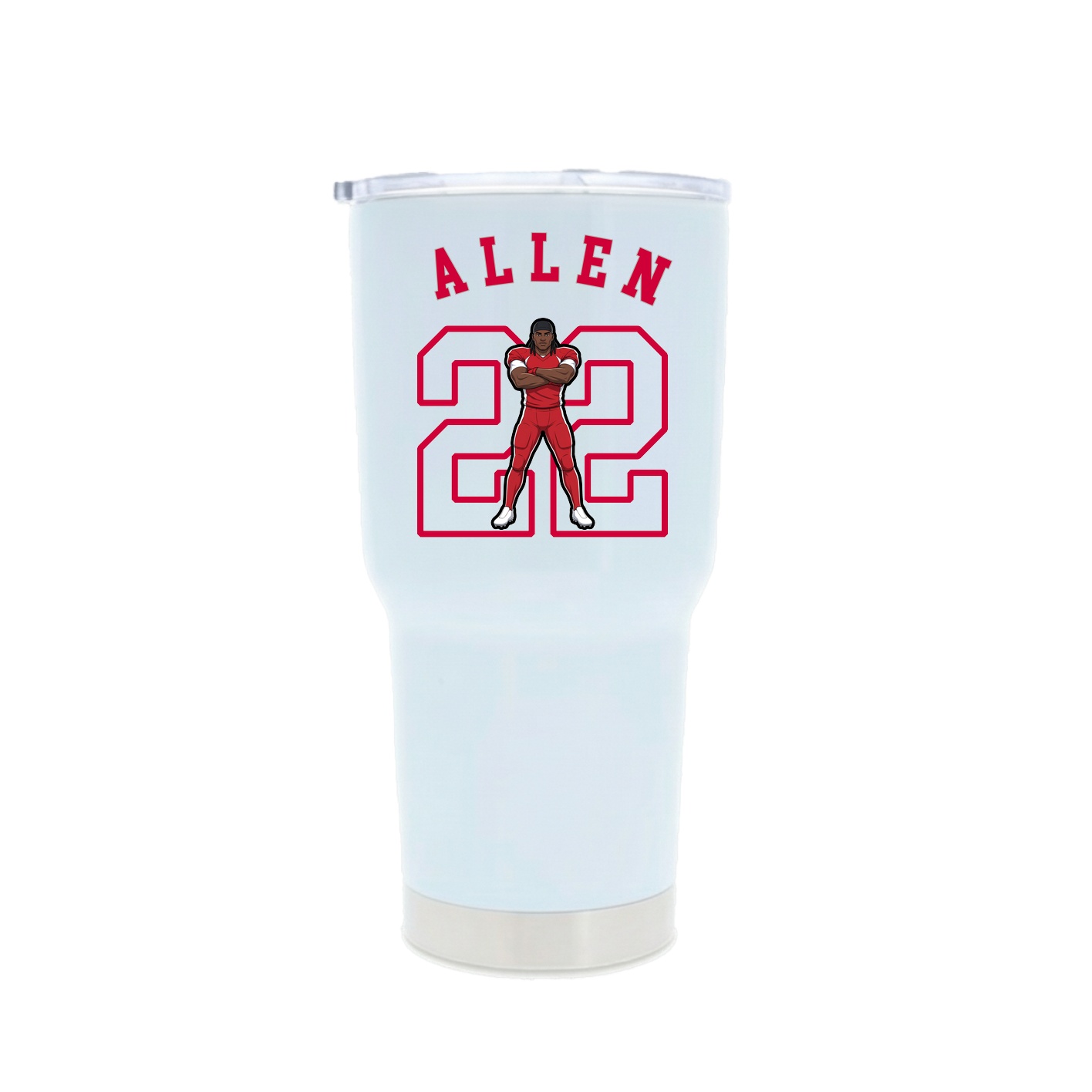 30oz Stainless Steel Tumbler — Shirsey Arch in White