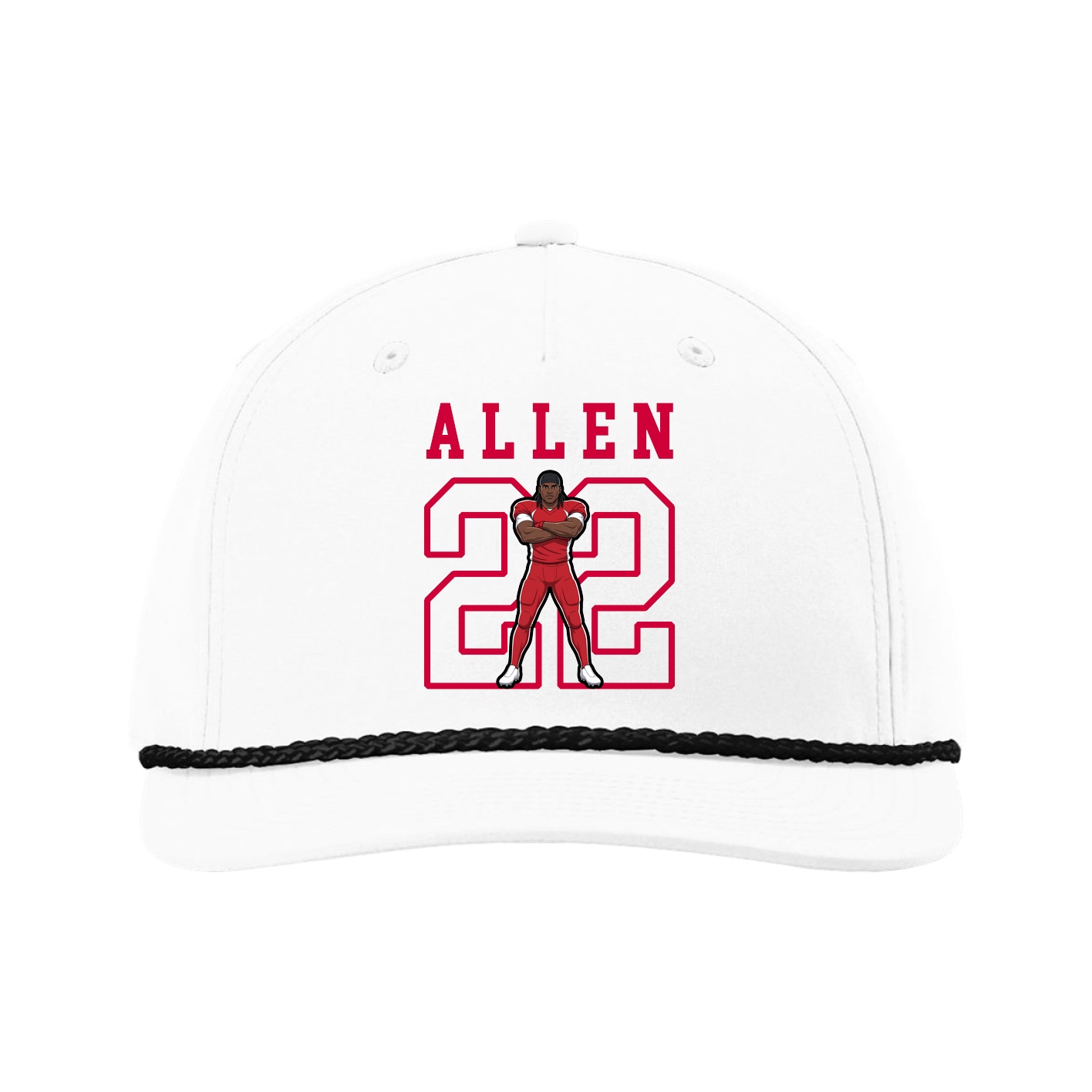 Five-Panel Classic Rope Cap — Shirsey in White