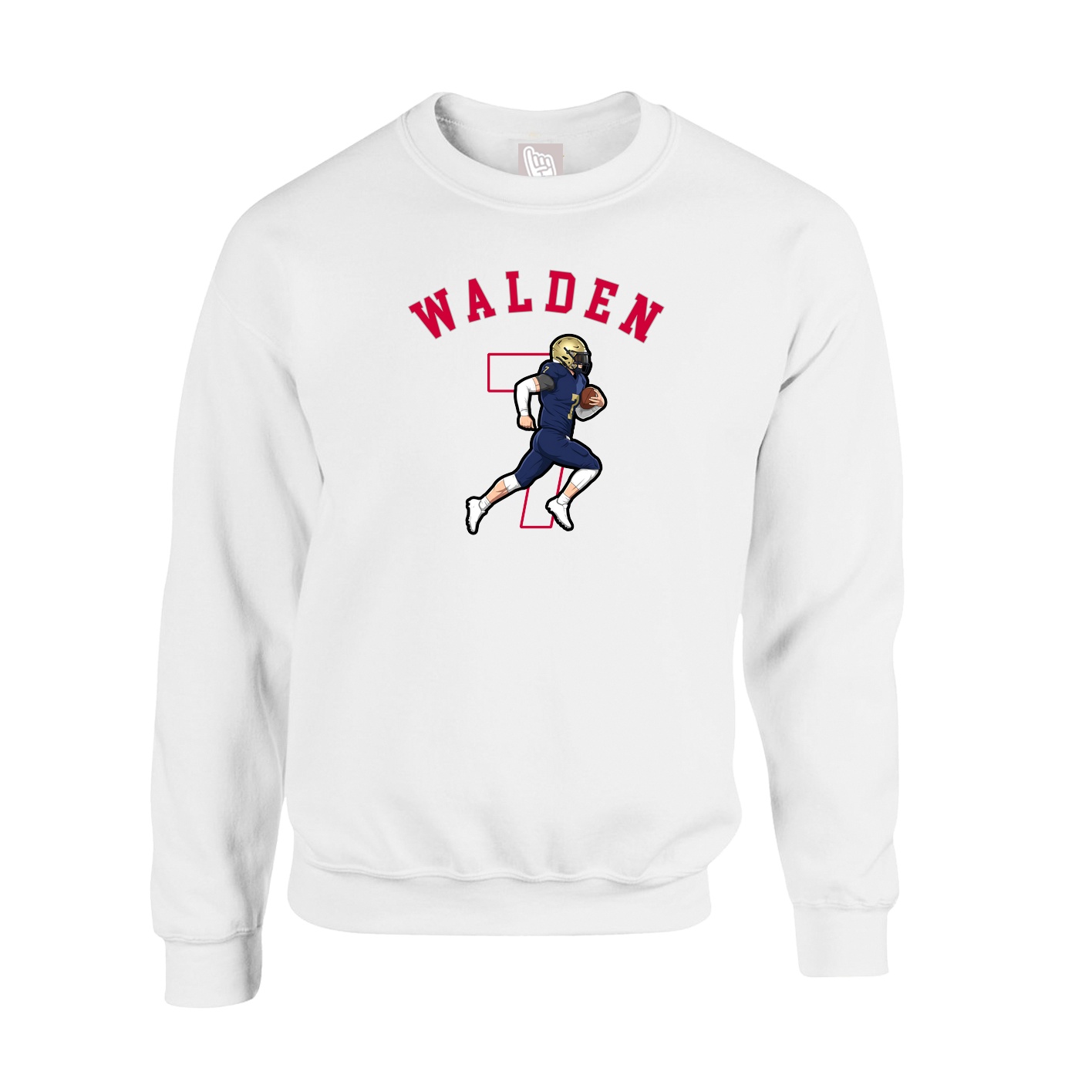 Fleece Crew — Shirsey Arch in White