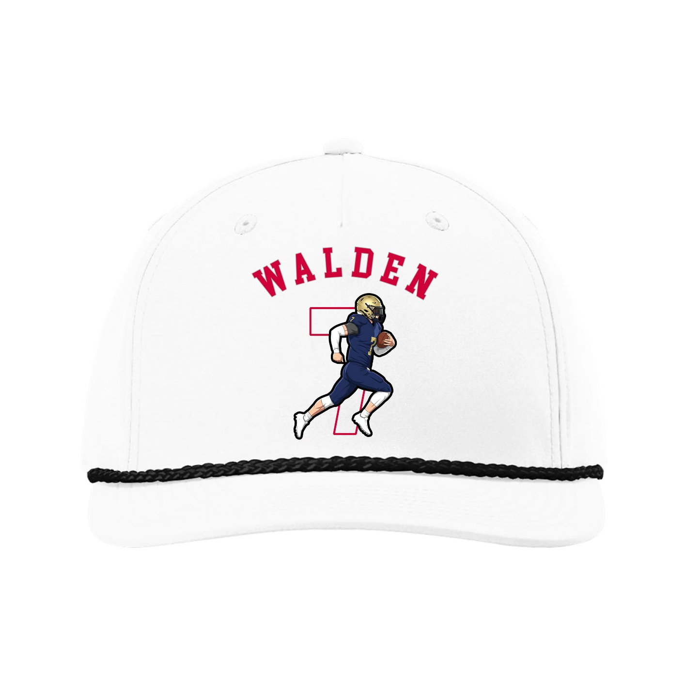 Five-Panel Classic Rope Cap — Shirsey Arch in White