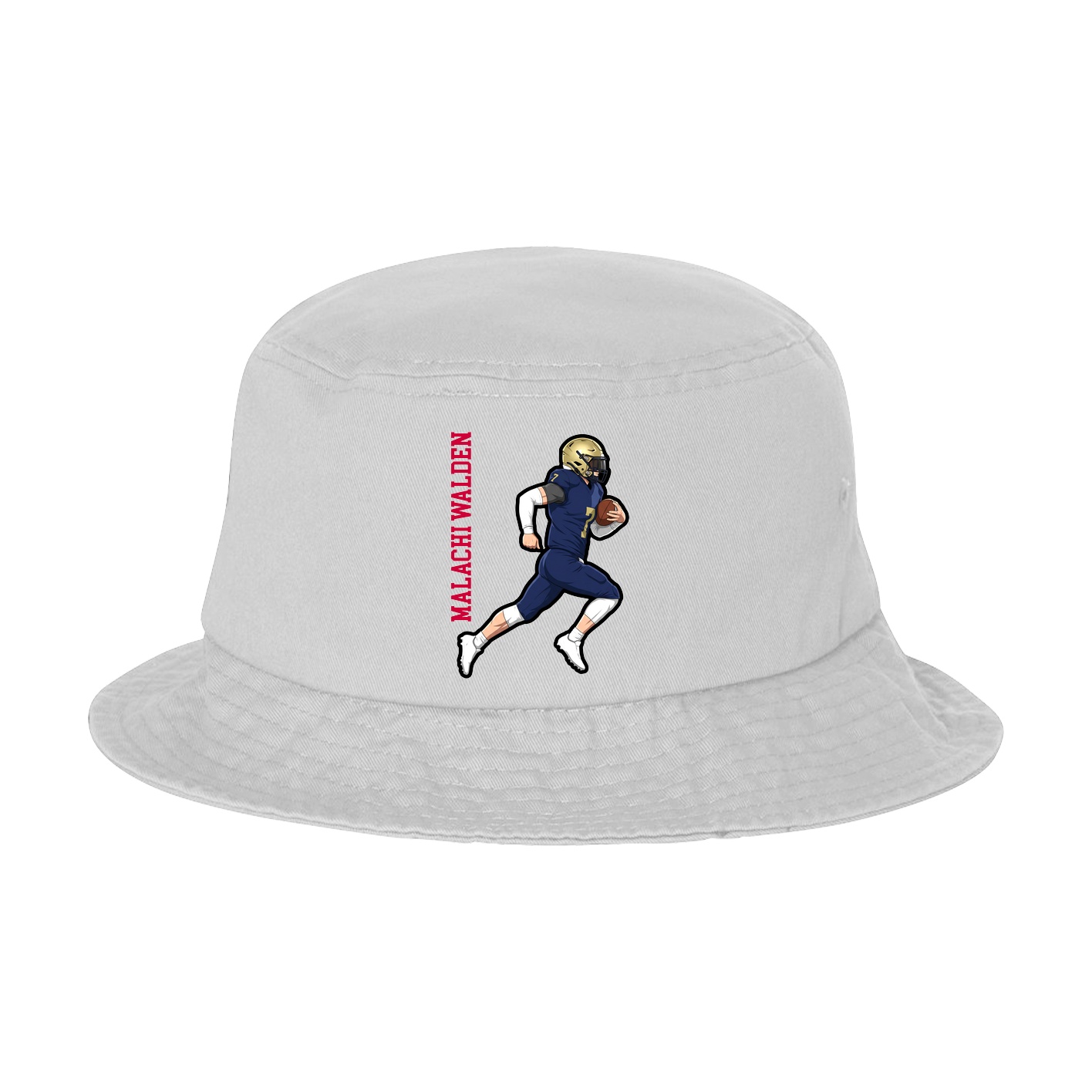 Bucket Cap — Name Vertical in White