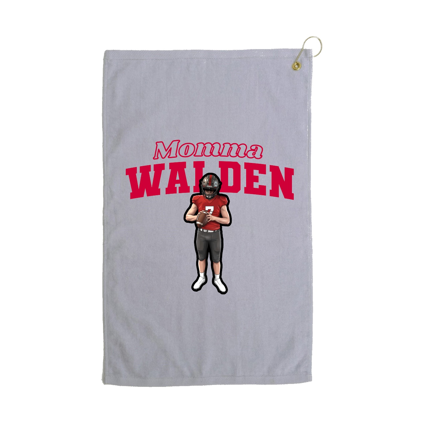 Golf Towel — Mothers Day Block in Grey