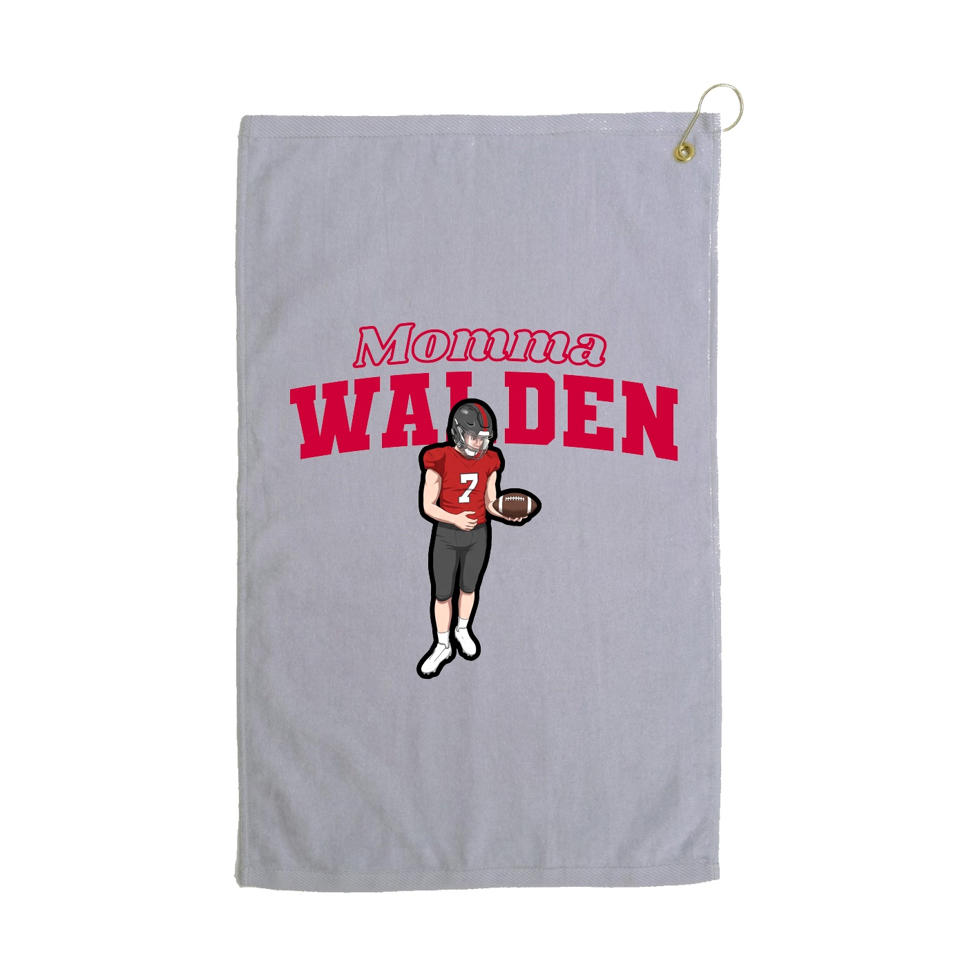Golf Towel — Mothers Day Block in Grey