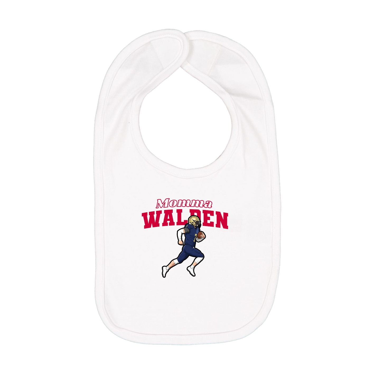 Infant Bib — Mothers Day Block in White