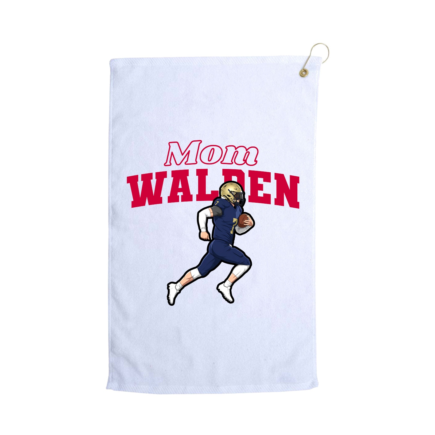 Golf Towel — Mothers Day Block in White